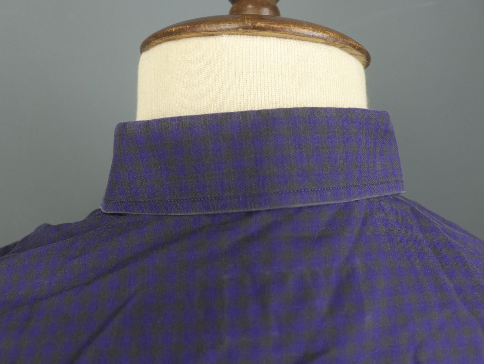 Eton Eton Purple 100% Cotton Check Dress Shirt Size 40 Size 38R - 10 Thumbnail