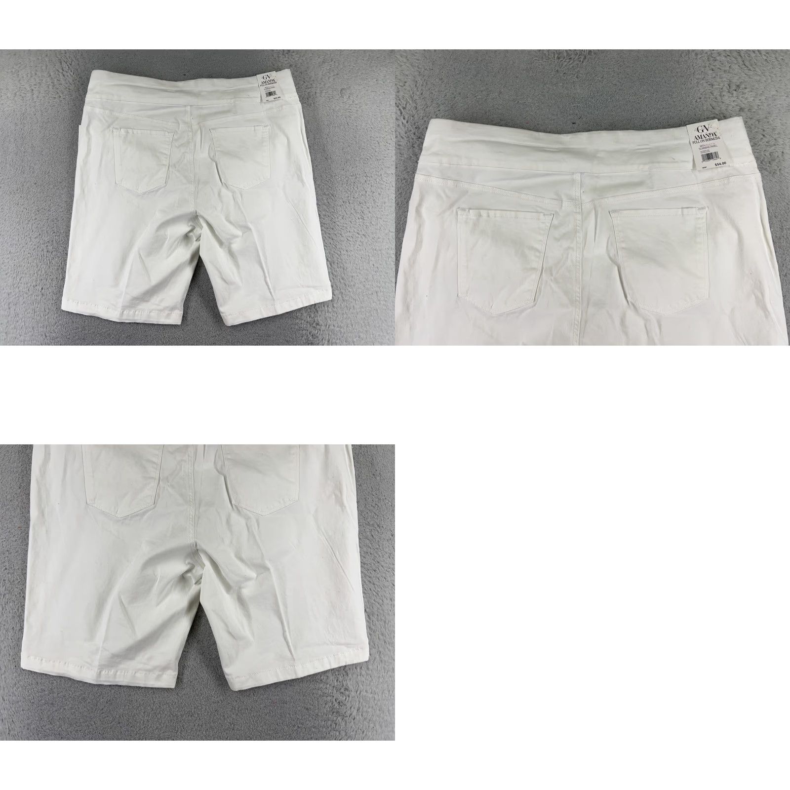 Gloria Vanderbilt Gloria Vanderbilt Shorts Womens 24W White Twill Kaia Skimmer Zip Fly 46x16 Size 42" / US 20 - 10 Thumbnail