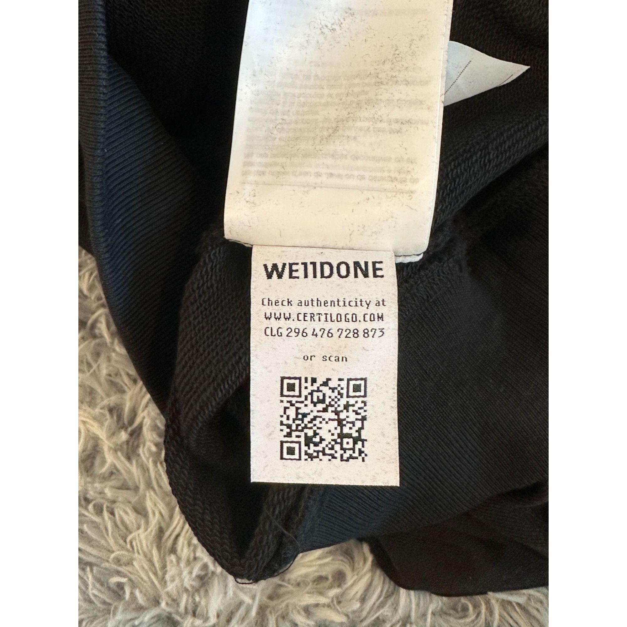 WE11DONE We11Done Black Graphic Logo Hoodie XS 100% Cotton Size XS / US 0-2 / IT 36-38 - 5 Thumbnail