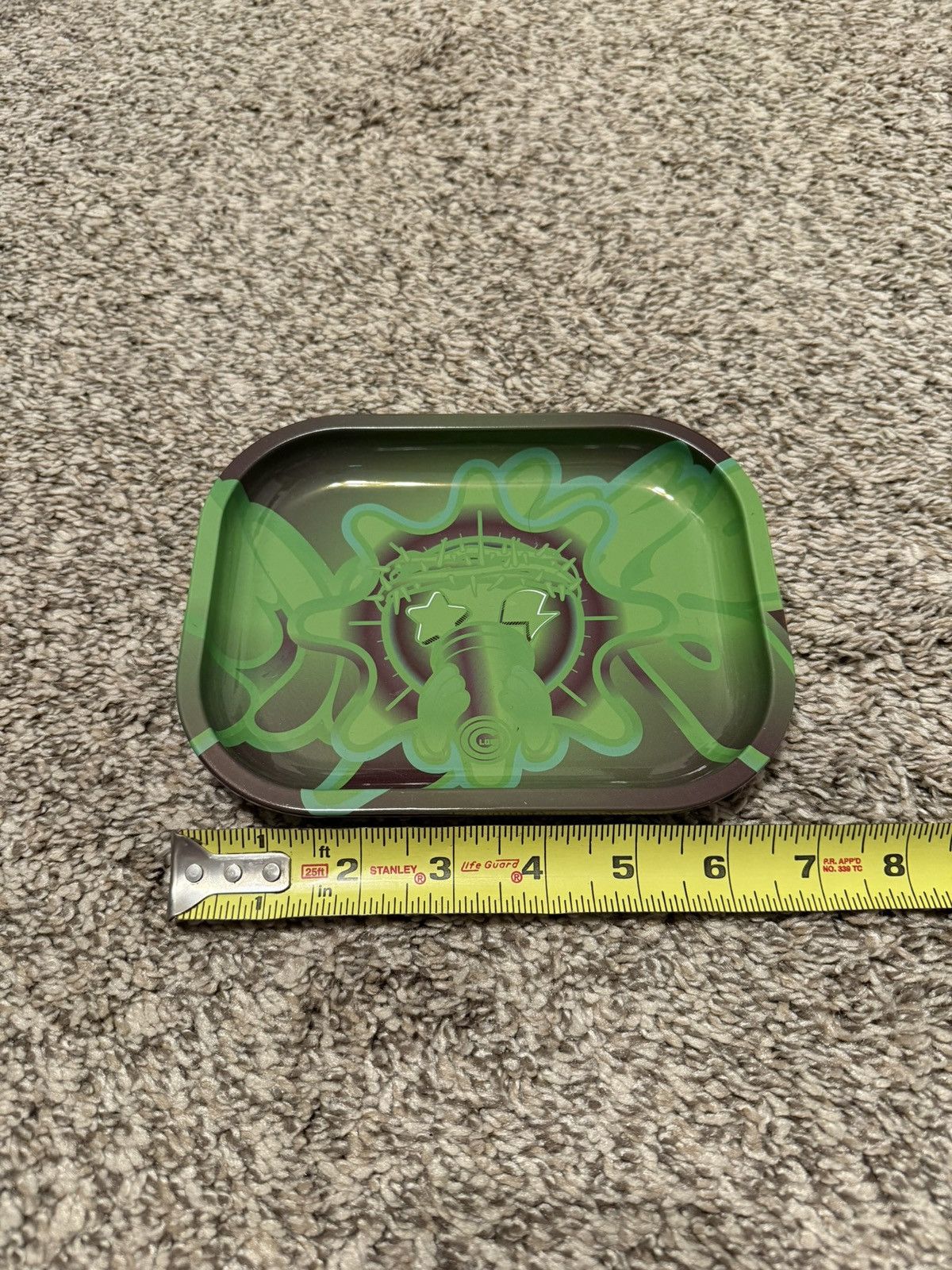 Glo Gang Sun Metal Rolling Tray Green