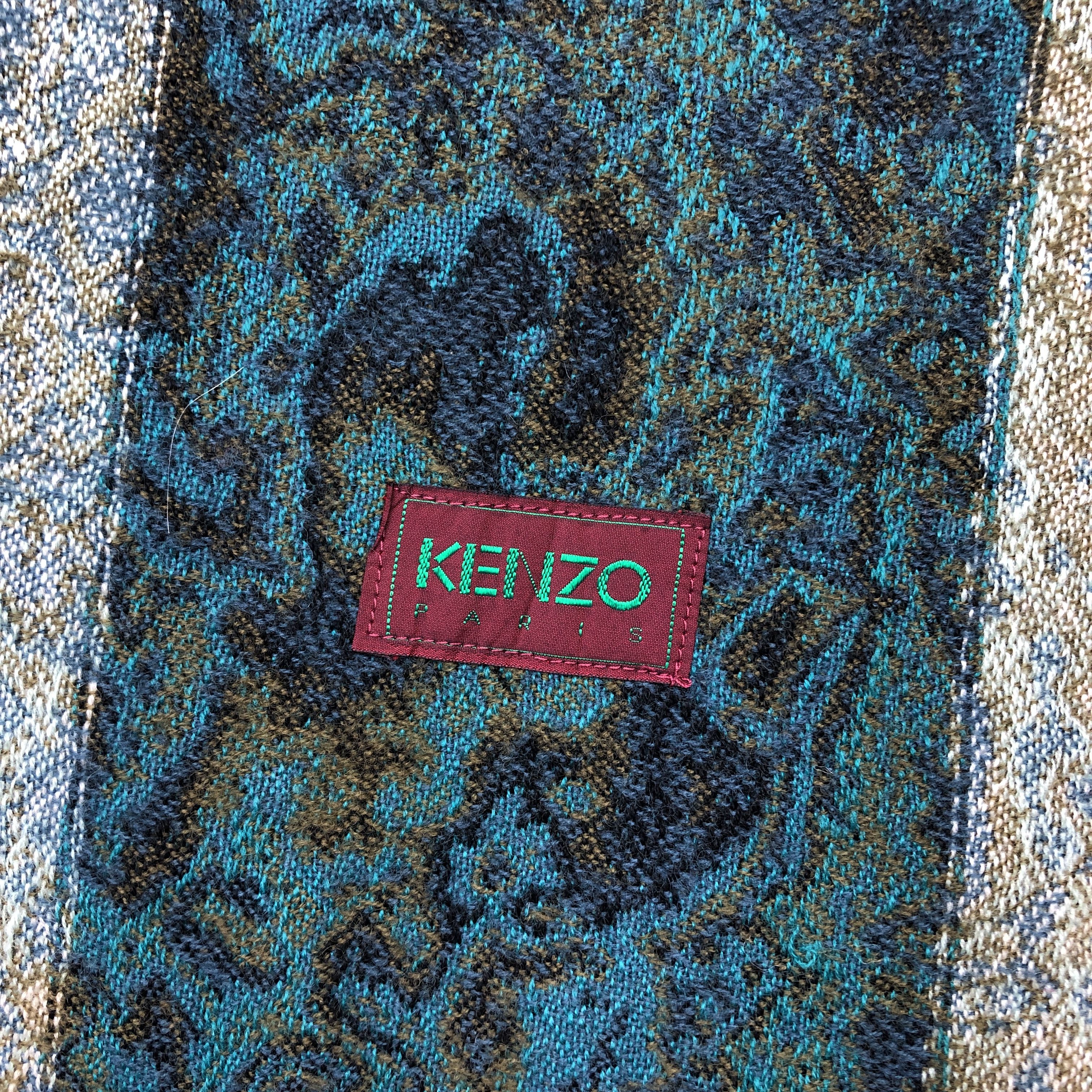 Kenzo Vintage Kenzo Scarf Muffler Wool Cashmere Scarves Size ONE SIZE - 5 Thumbnail