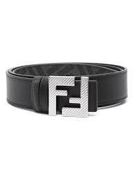 Fendi o1loc1c0625 Size: OS / FF Squared Belt in Black/Grey Size ONE SIZE - 2 Thumbnail