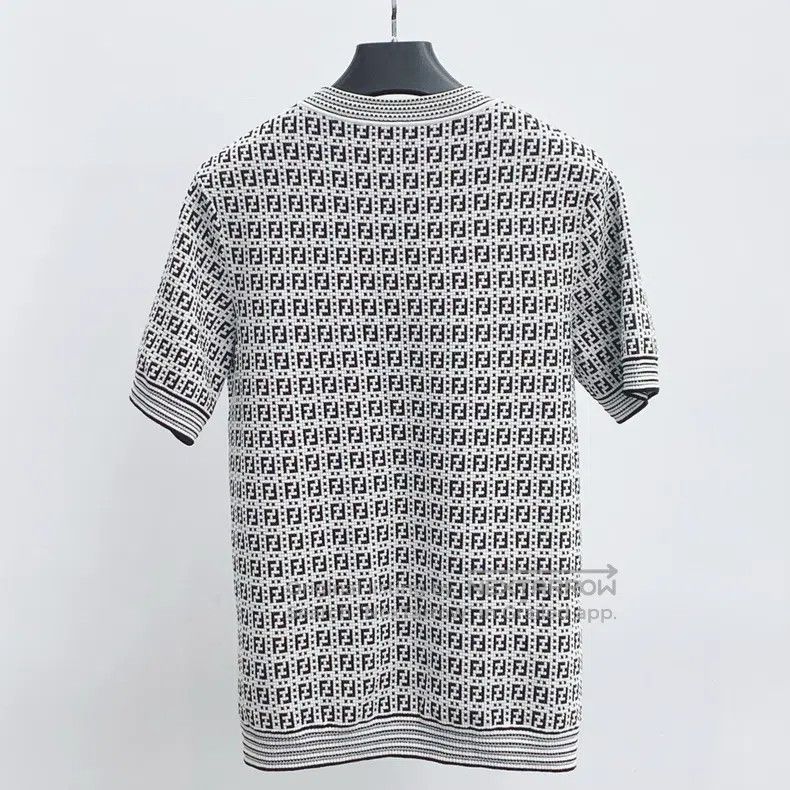 Fendi Fendi Round neck black and white knitted full print short- Size US S / EU 44-46 / 1 - 2 Thumbnail