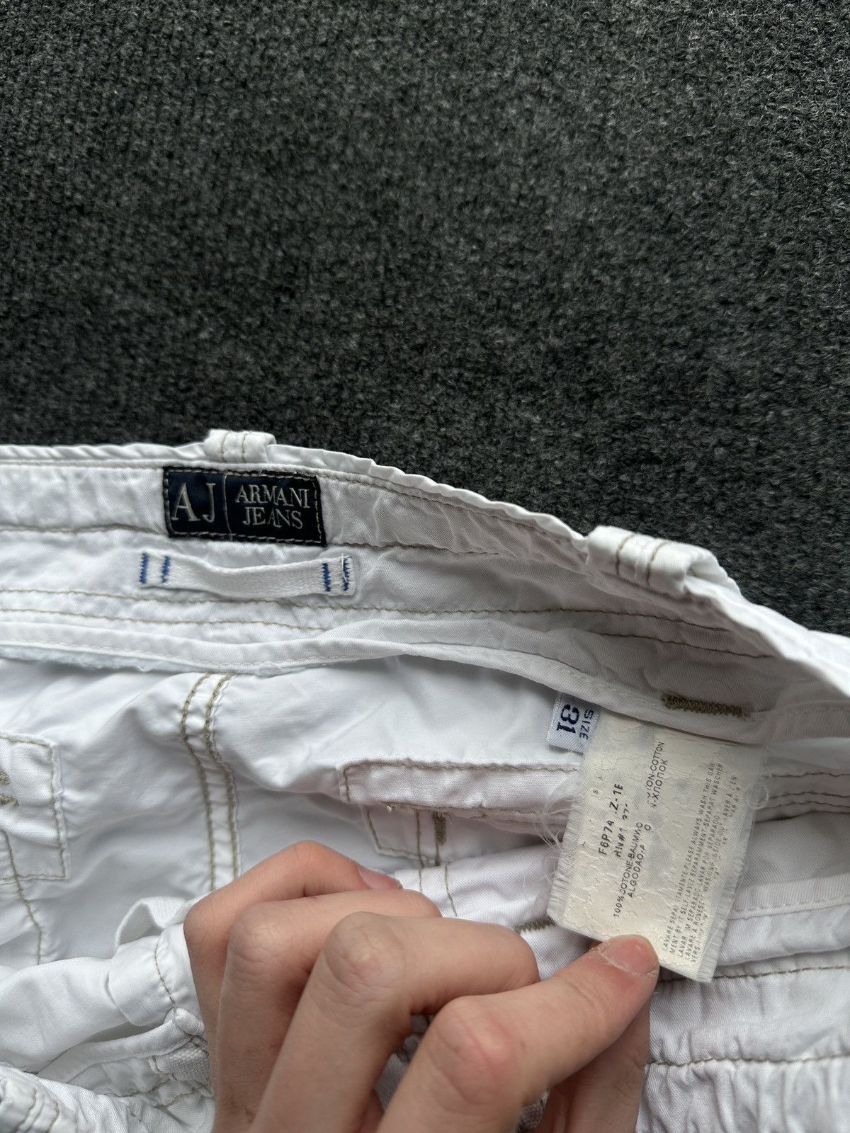 Armani ARMANI JEANS 🚨 CARGO WHITE PANTS LUXURY PANTS MULTIPOCKET Size US 32 / EU 48 - 13 Thumbnail