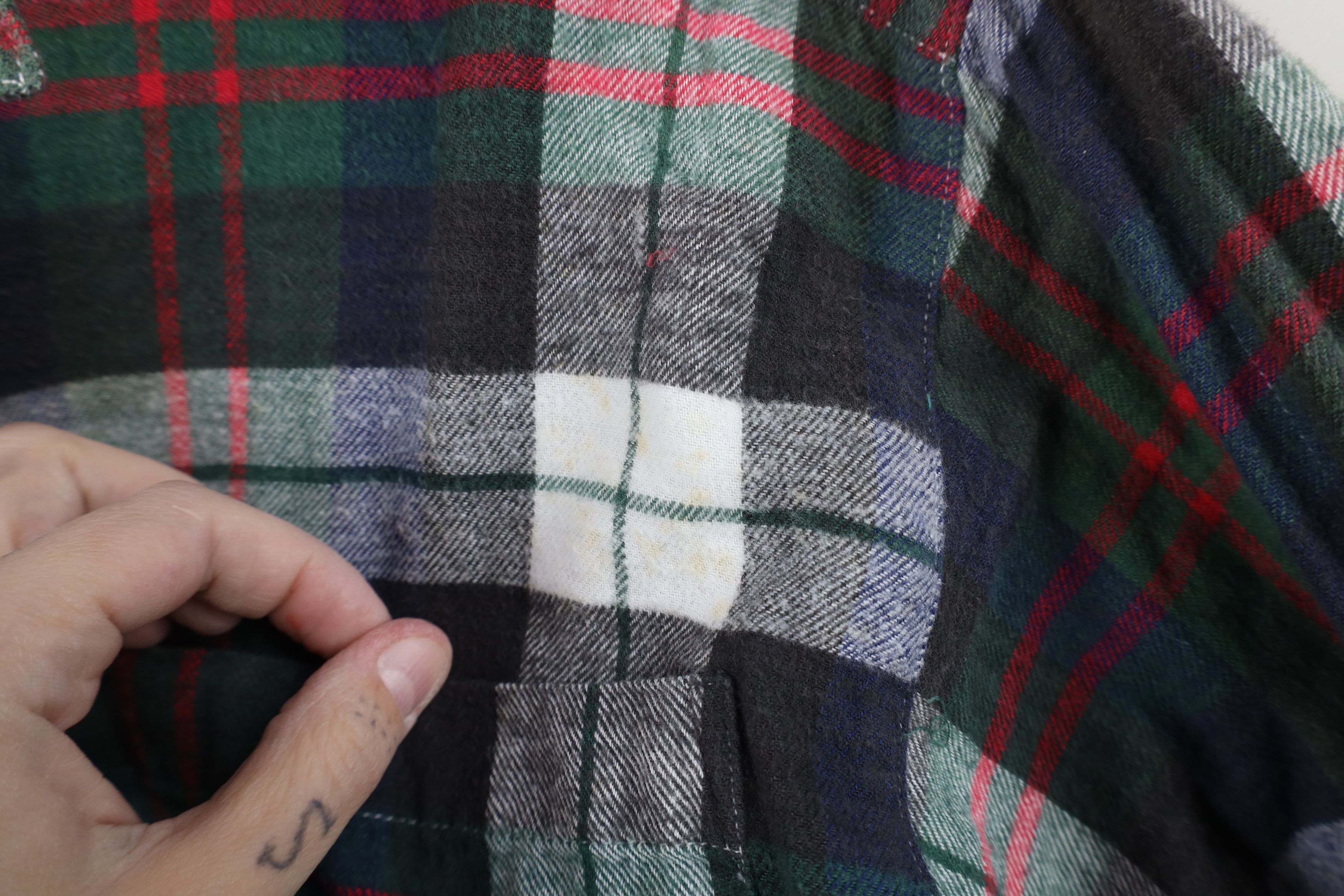 Vintage Vintage 90s Streetwear Flannel Collared Button Shirt Size L / US 10 / IT 46 - 5 Thumbnail