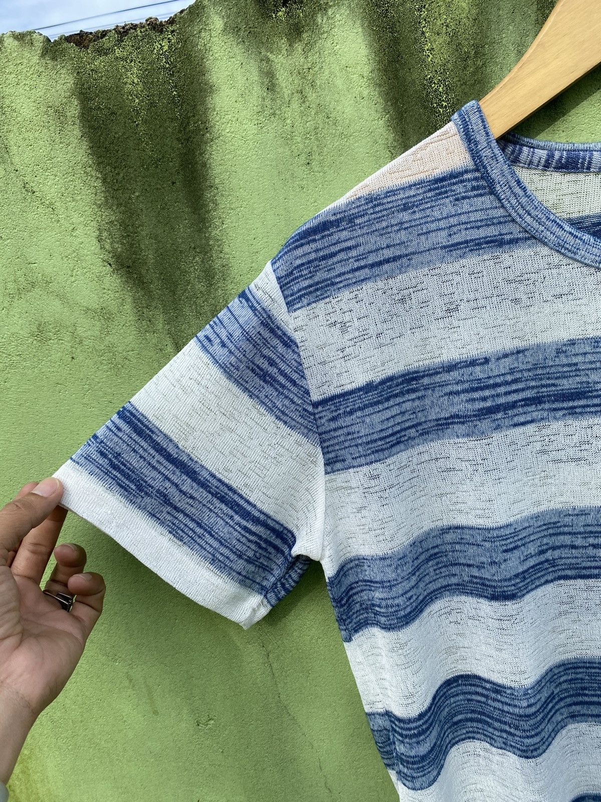 Takeo Kikuchi Takeo Kikuchi The Shop TK Blue White Stripe Knit Casual Tee Size US L / EU 52-54 / 3 - 3 Thumbnail