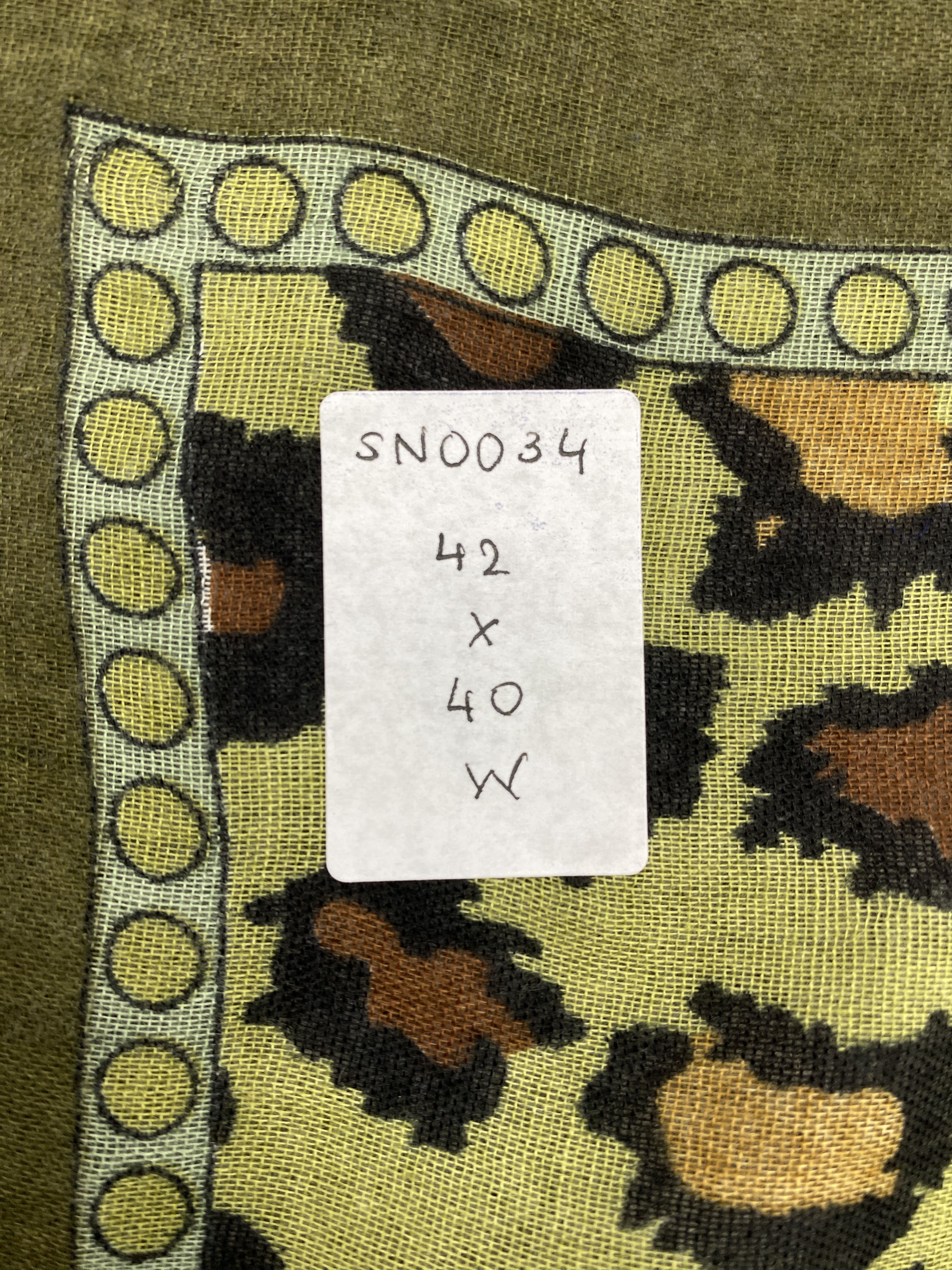 Japanese Brand Vintage Wool Scarf Shawl Babushka head Scarf SN0034 Size ONE SIZE - 6 Thumbnail
