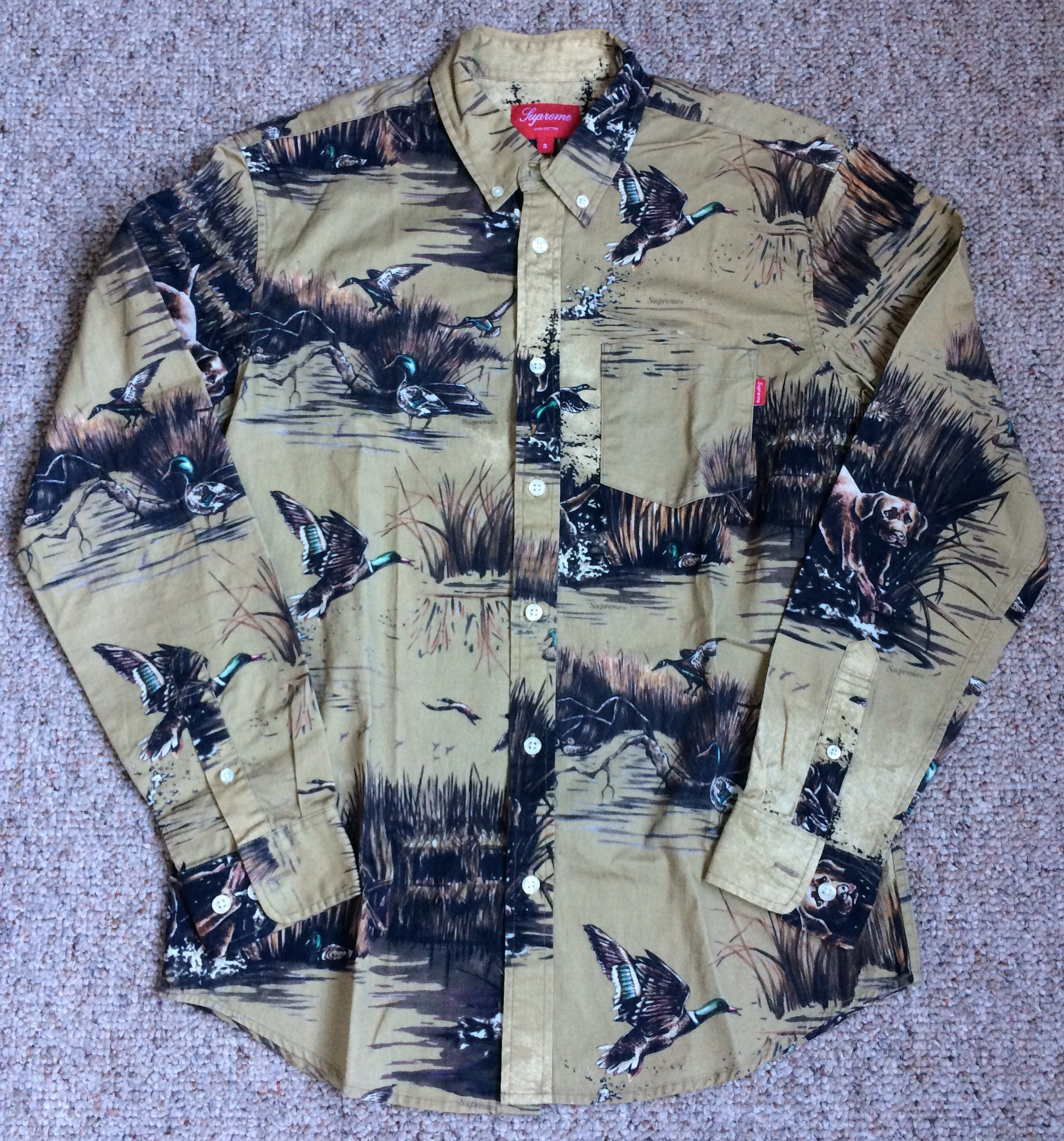 Supreme F/W 2012 Supreme Dogs & Ducks Button Up Shirt Size US S / EU 44-46 / 1 - 1 Thumbnail