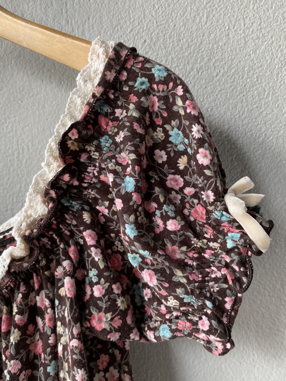 LIZ LISA LIZ LISA Brown Floral Off-Shoulder Blouse Size M / US 6-8 / IT 42-44 - 12 Thumbnail