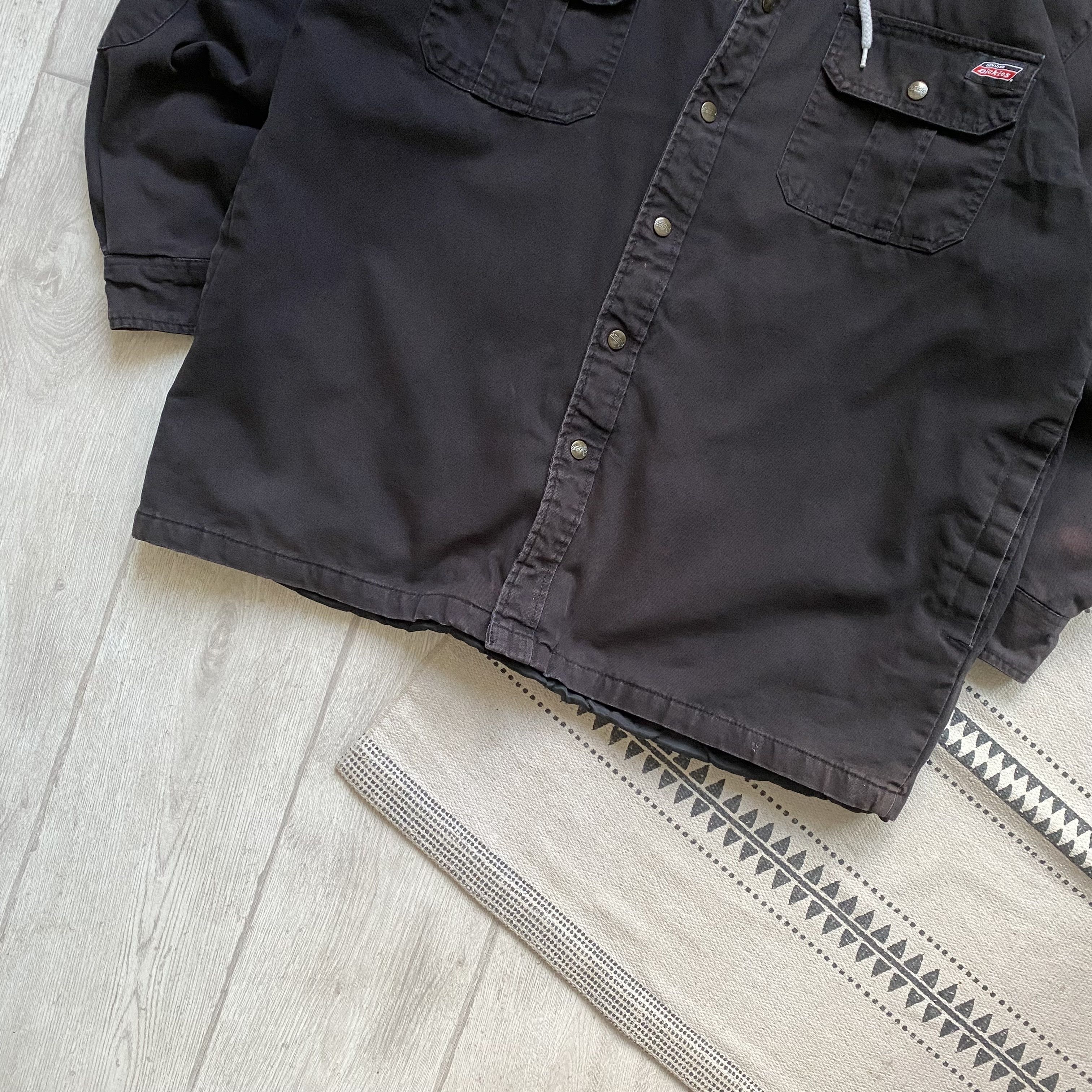 Dickies 🛠️ Vintage Faded Dickies Work jacket hooded Denim Carhartt Size US XXL / EU 58 / 5 - 3 Thumbnail