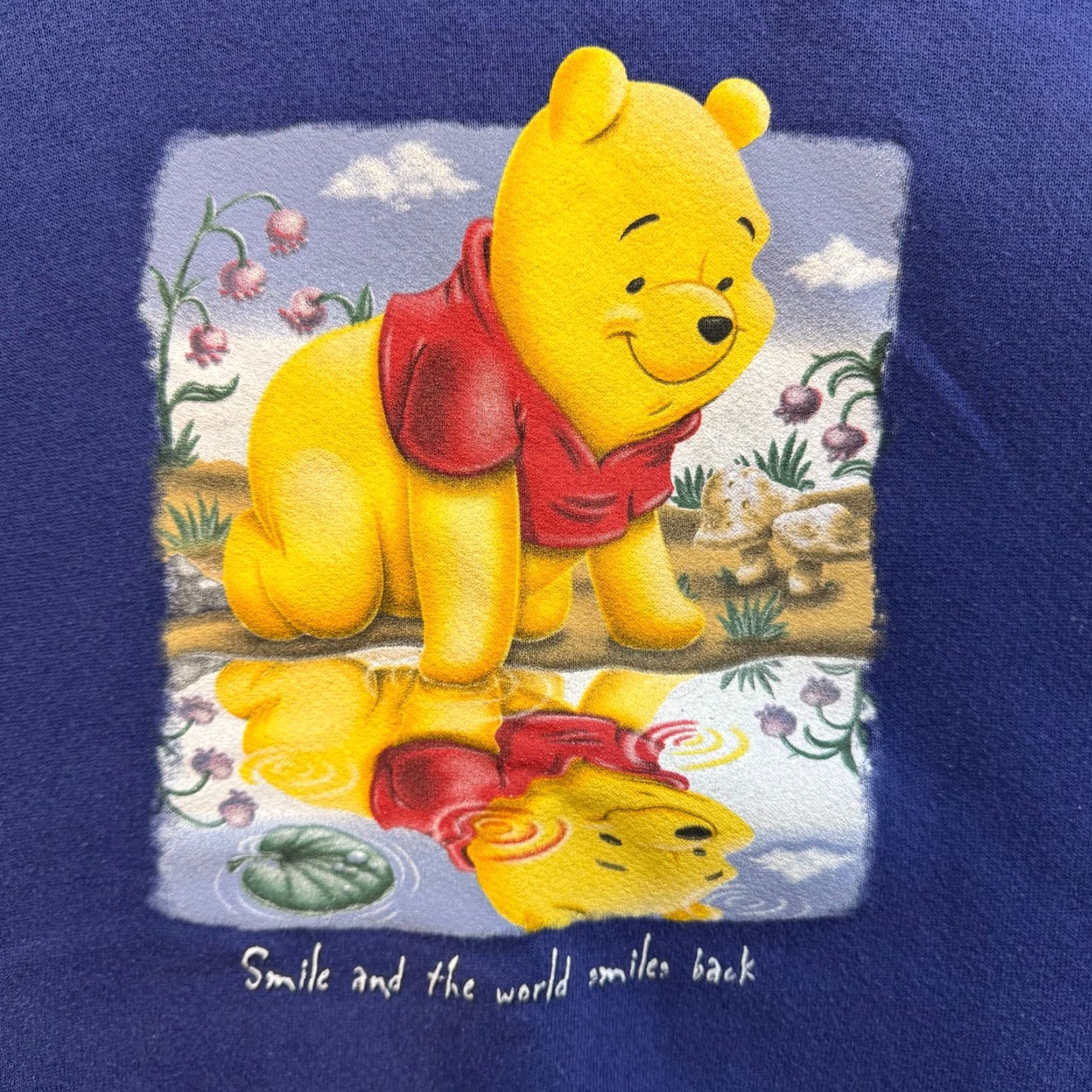 Disney VINTAGE Disney Winnie the Pooh Sweatshirt Sweater XL Navy Smile Graphic Shirt Mens XL Size US XL / EU 56 / 4 - 3 Thumbnail