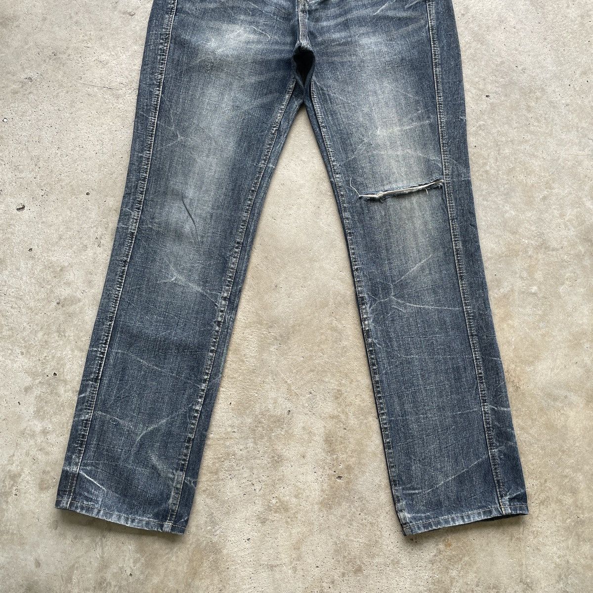 Japanese Brand W32💥 Vintage Japanese Distressed Jeans Faded Denim Pants Size US 32 / EU 48 - 4 Thumbnail