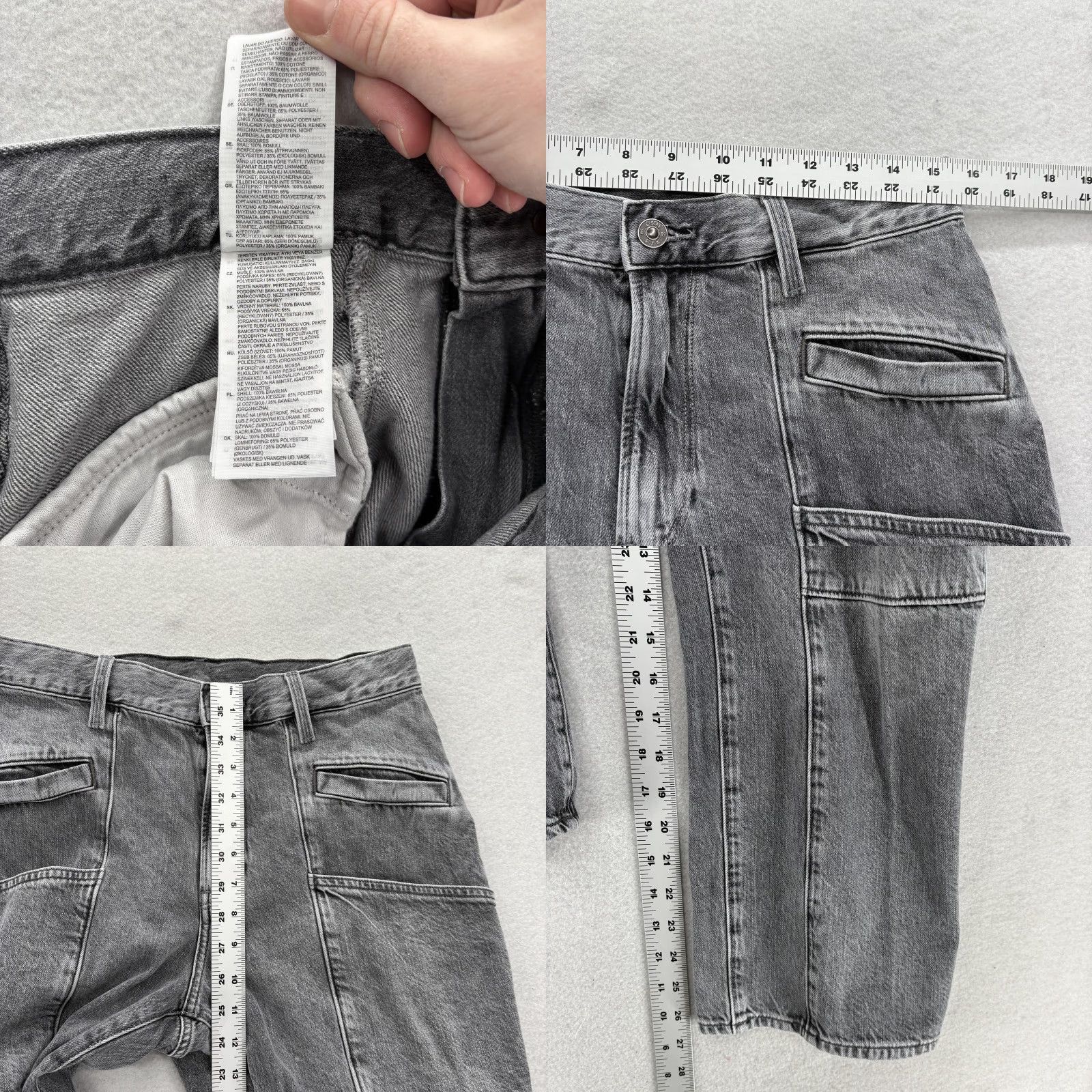 Vintage Viktoria Utility High Straight Jeans Womens 30 Gray Denim Cargo Y2K G-Star RAW Size 30" / US 8 / IT 44 - 8 Thumbnail