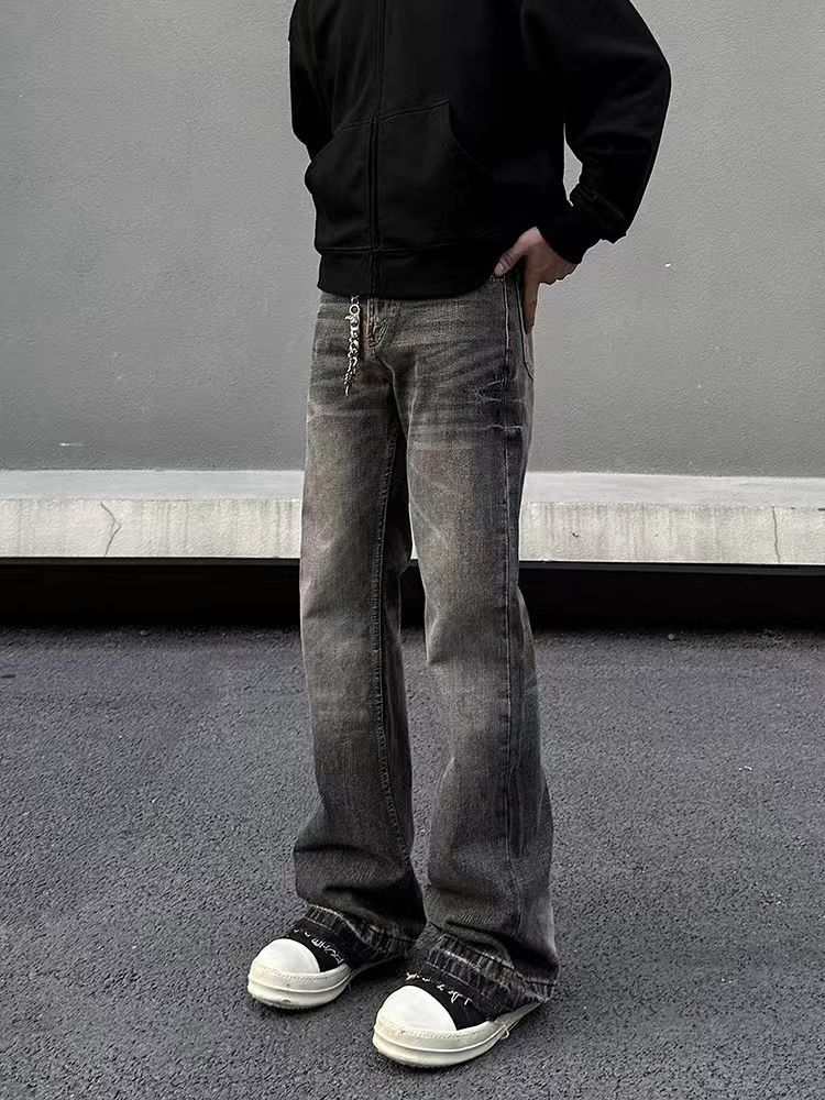 Japanese Brand × Vintage Street Vintage Raw Edge Micro Flare Black Jeans Size US 32 / EU 48 - 5 Thumbnail