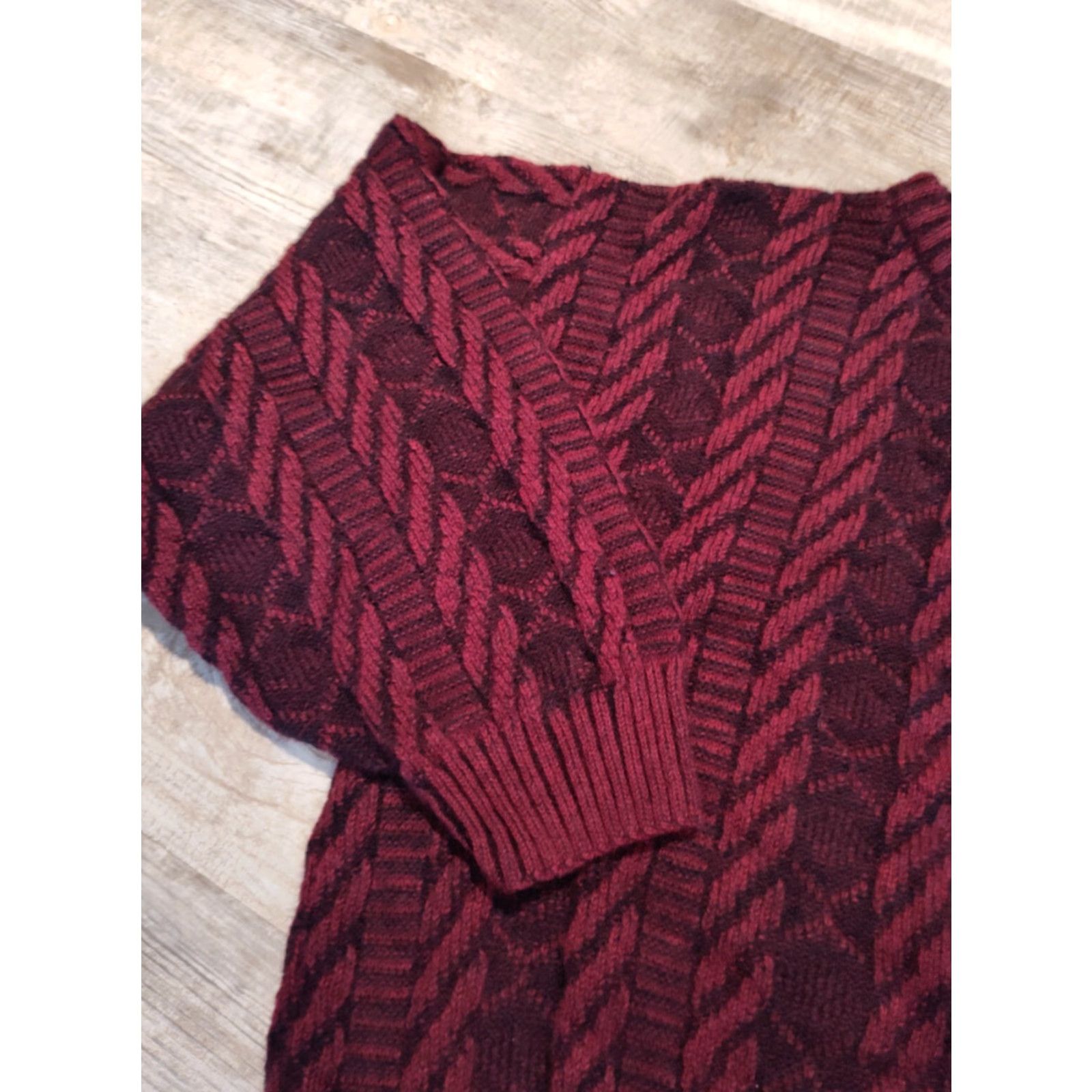 Vintage VINTAGE Limited Editions Wool Blend Cable-Knit Sweater Men's Large Red Made in Italy 90s Classic Size US L / EU 52-54 / 3 - 4 Thumbnail