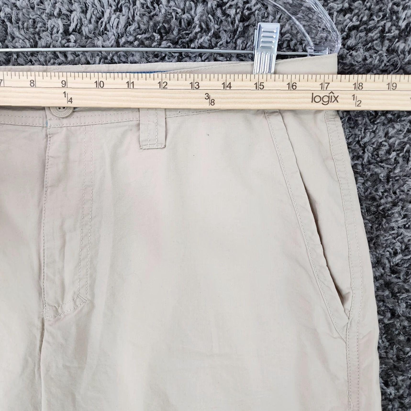 Vintage VINTAGE? (No) - Columbia - Shorts - Men - 34 - Beige - 100% Cotton - Outdoor - Chino - Mens Size US 34 / EU 50 - 3 Thumbnail