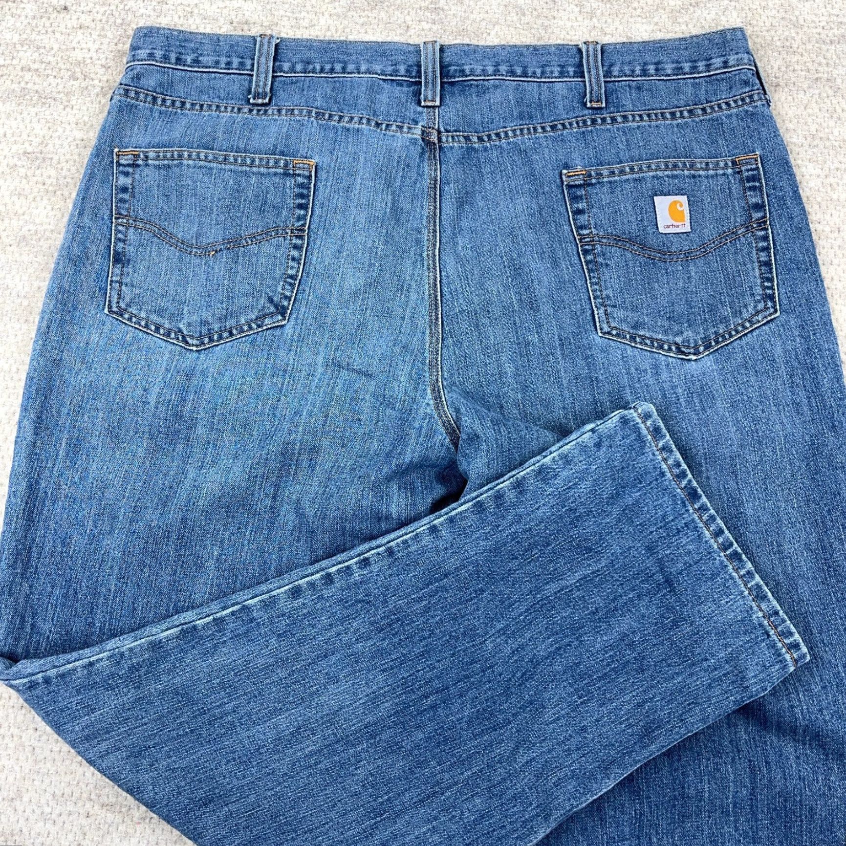 Carhartt Carhartt Jeans Men 44x32 Relaxed Fit Straight Leg Medium Wash Blue Work Denim 5-Pocket USA Style: Straight Mens Size US 44 / EU 60 - 3 Thumbnail