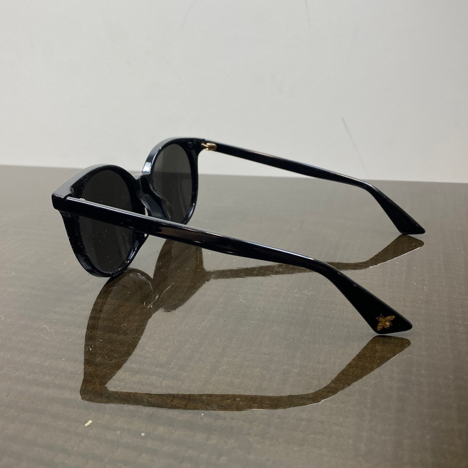 Gucci Gucci GG0091SA 001 Full Rim Round Black Sunglasses Size ONE SIZE - 6 Thumbnail