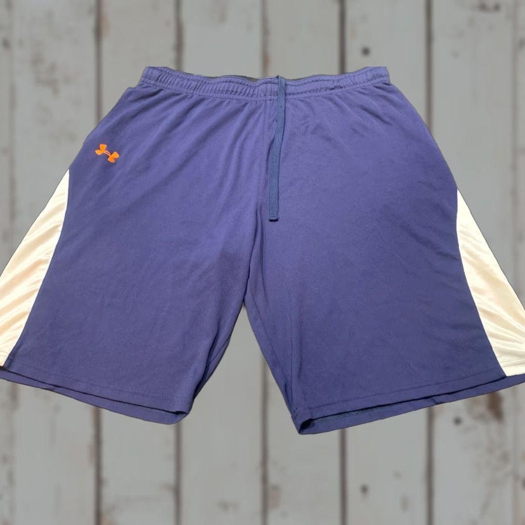 Under Armour Under Armour Basketball Shorts Mens 2XL XXL Blue Loose Athletic Active Outdoor Size US 39 - 1 Thumbnail