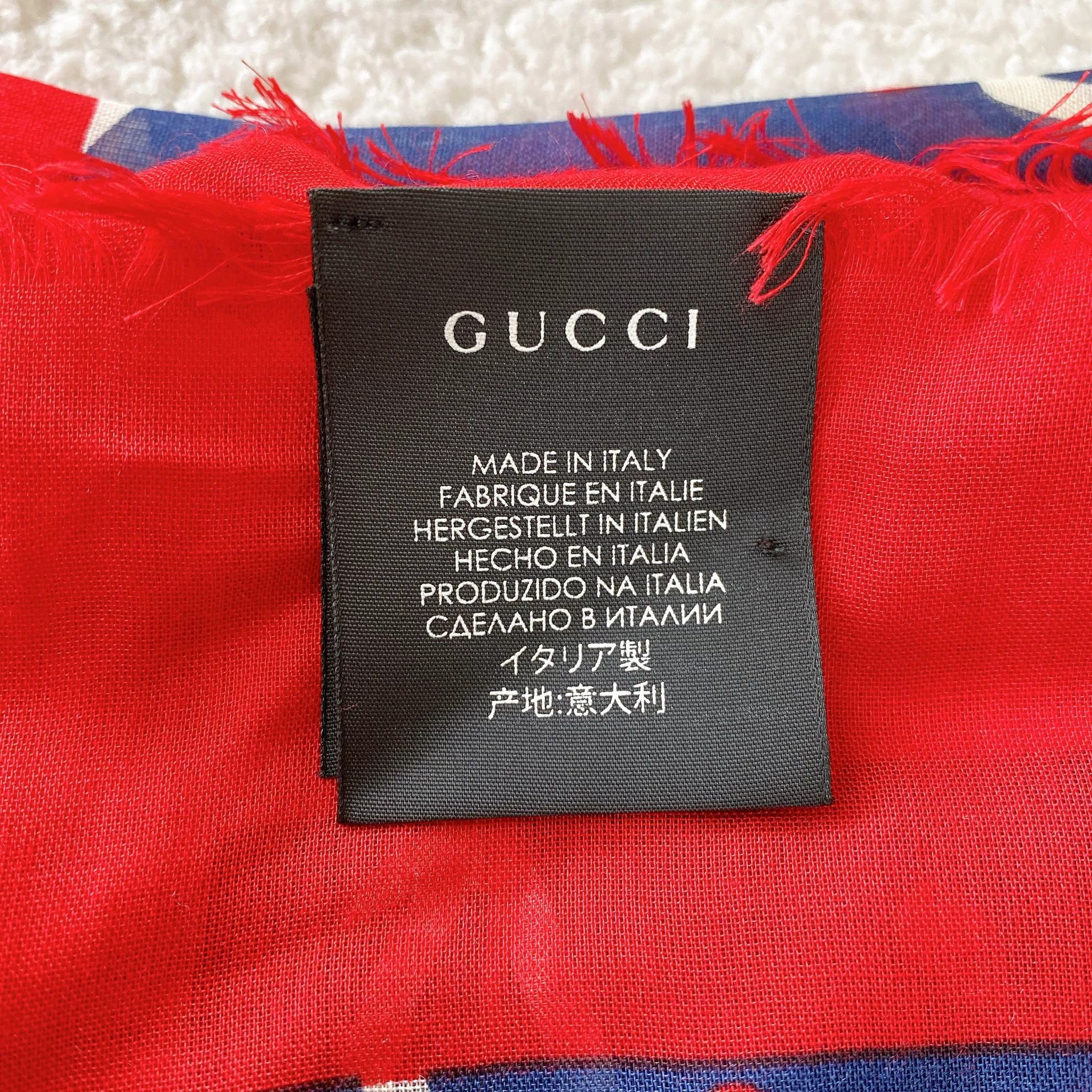 Gucci Gucci Double G Star Logo Scarf 140x140cm 2296 Size ONE SIZE - 6 Thumbnail