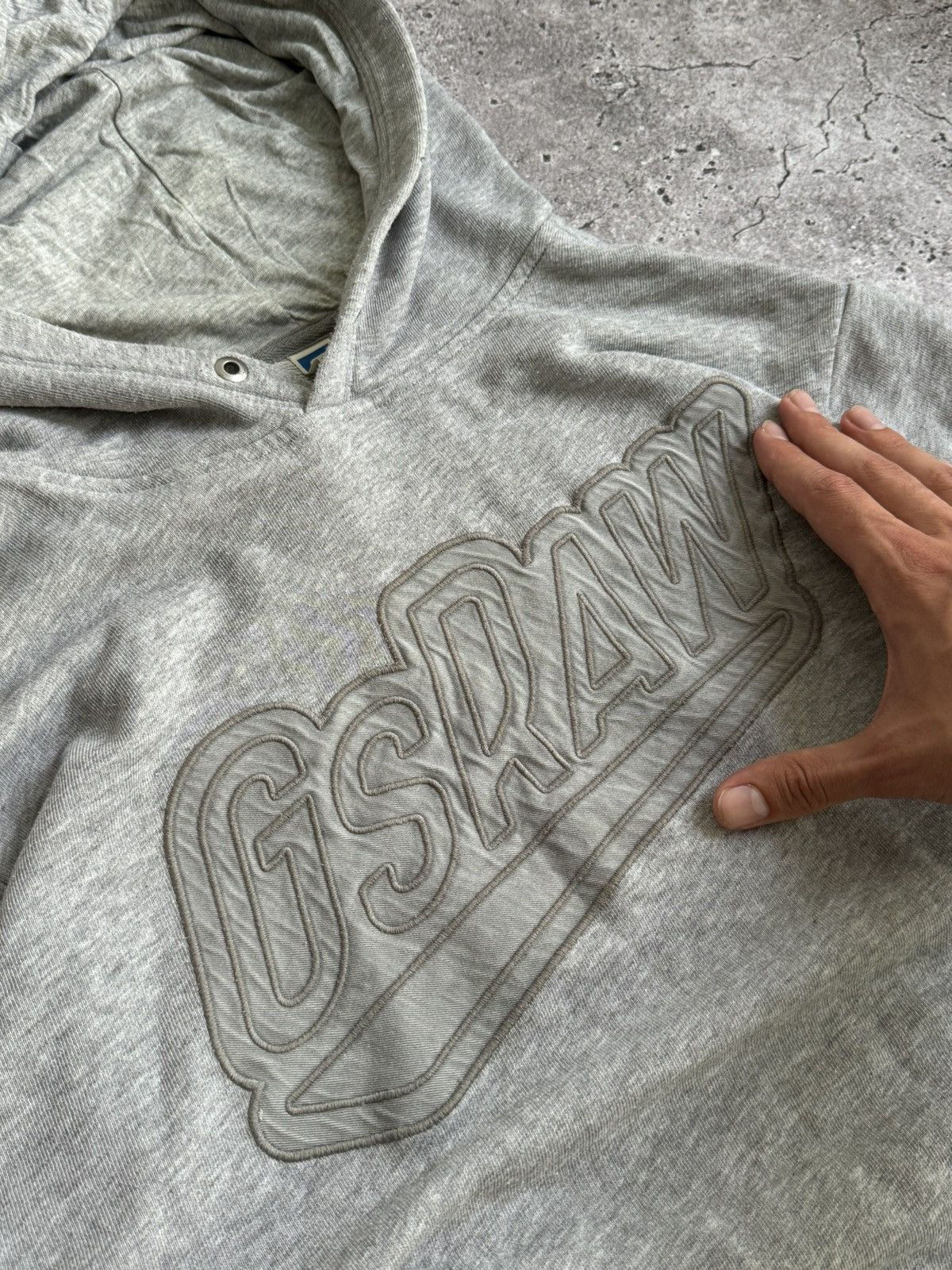 G-Star × Vintage Vintage G-Star big logo grey hoodie Size US L / EU 52-54 / 3 - 3 Thumbnail
