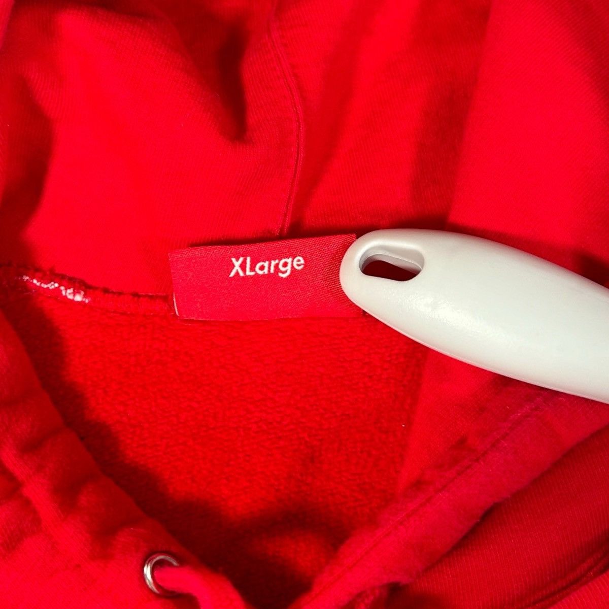 Supreme Supreme SS18 Red & White Piping Hoodie Sweatshirt Size XL Size US XL / EU 56 / 4 - 6 Thumbnail