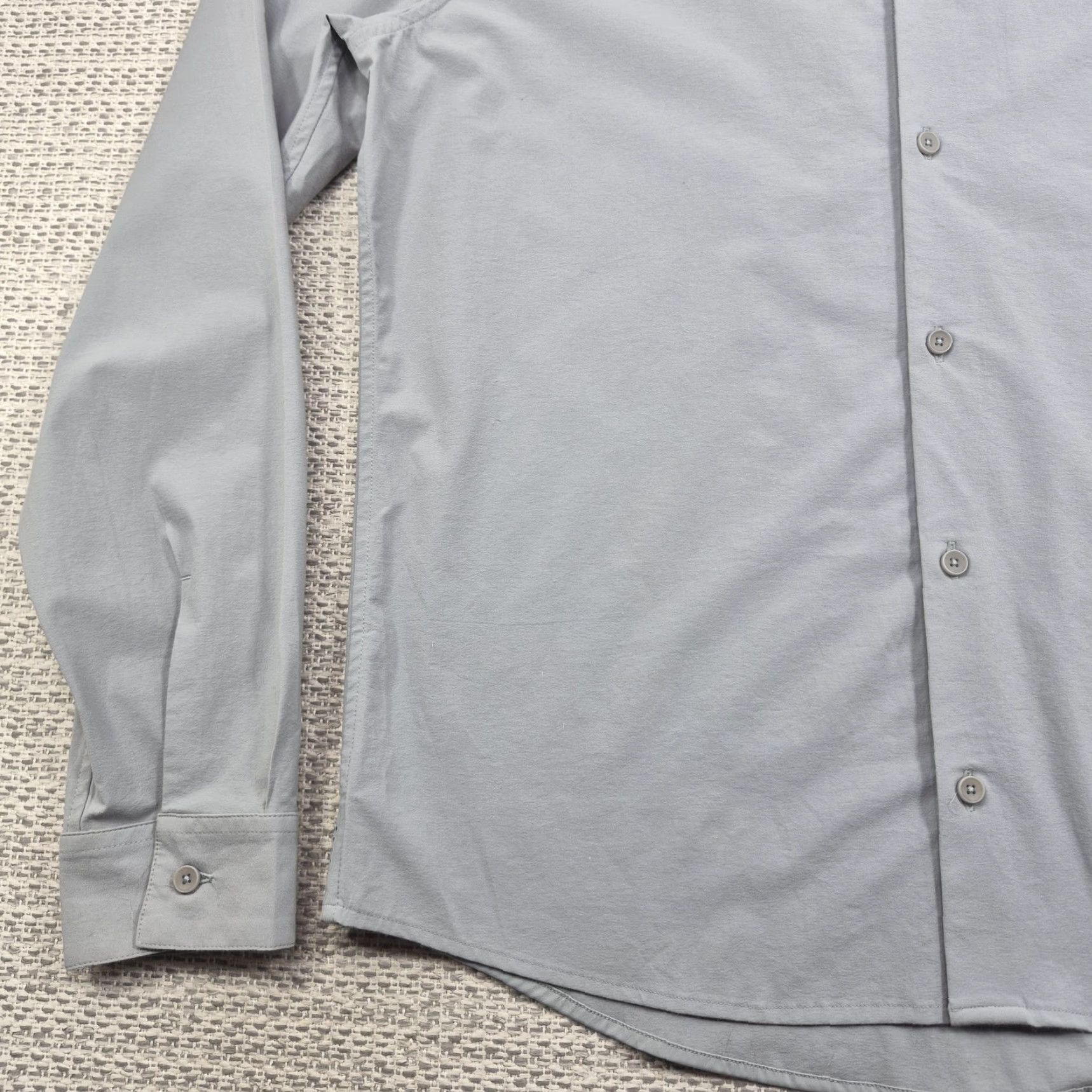 Lululemon Lululemon Button Up Shirt Mens Large Gray Solid Long Sleeve Casual Tech Shirt Size US L / EU 52-54 / 3 - 3 Thumbnail