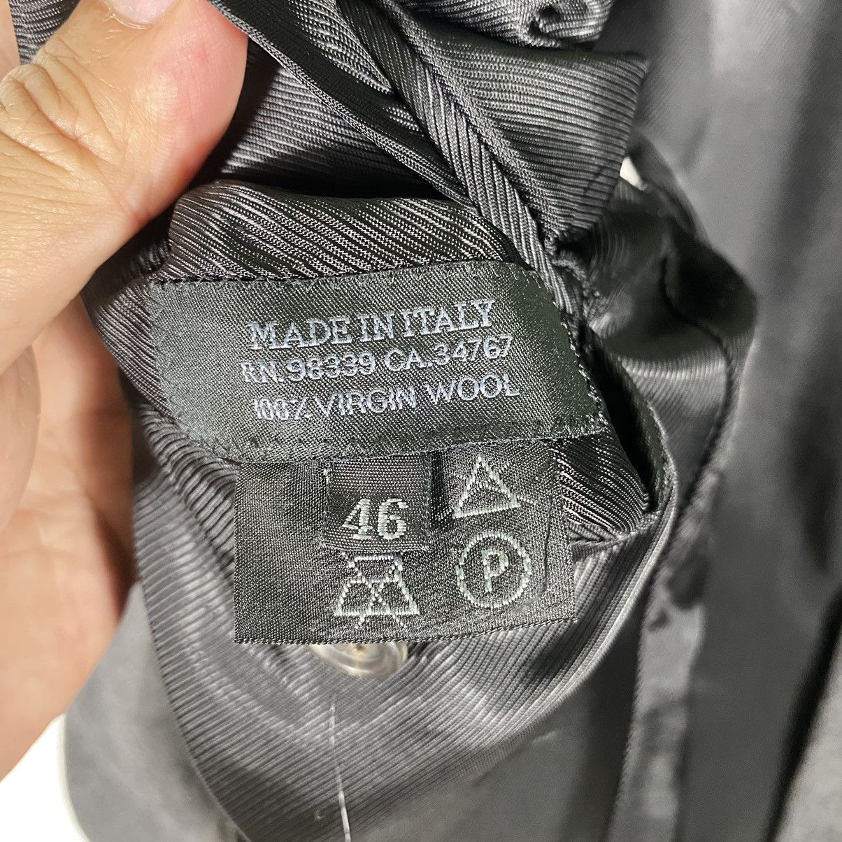 Prada × Vintage Vintage Prada Wool Blazer Size 46 Dark Grey Colour Size 46R - 9 Thumbnail