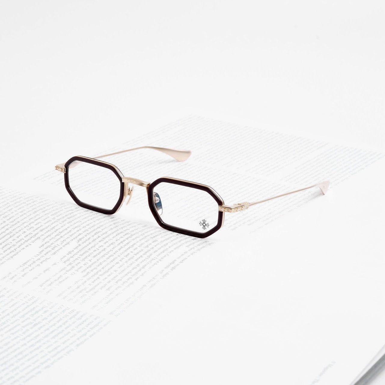 Chrome Hearts CHROME HEARTS STYLIDA CLASSIC BROWN/ MATTE GOLD PLATED GLASSES Size ONE SIZE - 1 Thumbnail