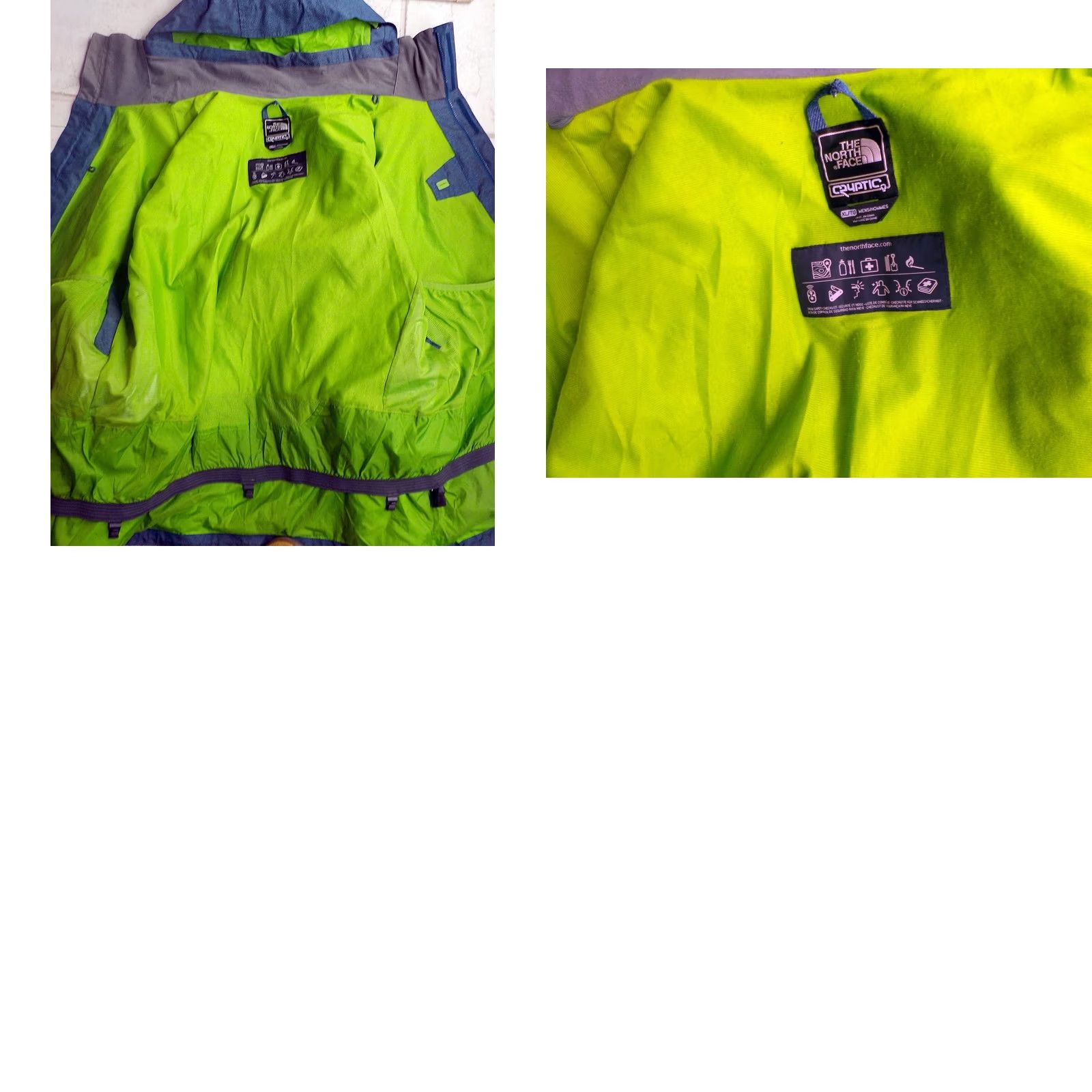 The North Face VTG The North Face Hyvent Recco System Pinstripe Cryptic Jacket XL Mens Parka Blue Striped Hood Recco Extra Large Pockets Zip Winter Vintage Size US XL / EU 56 / 4 - 8 Thumbnail