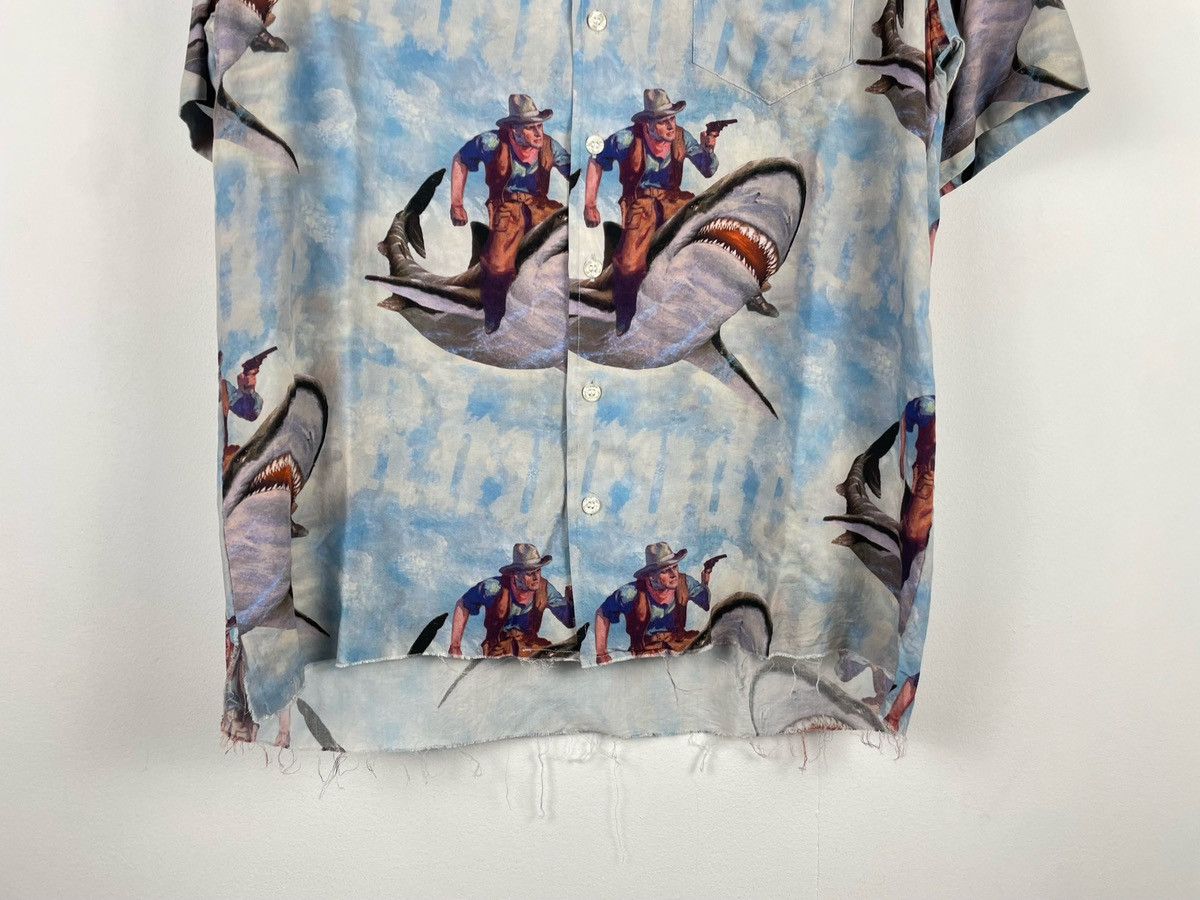 Rhude Rhude Shark Printed Distressed Button Ups Shirt Size US XS / EU 42 / 0 - 7 Thumbnail