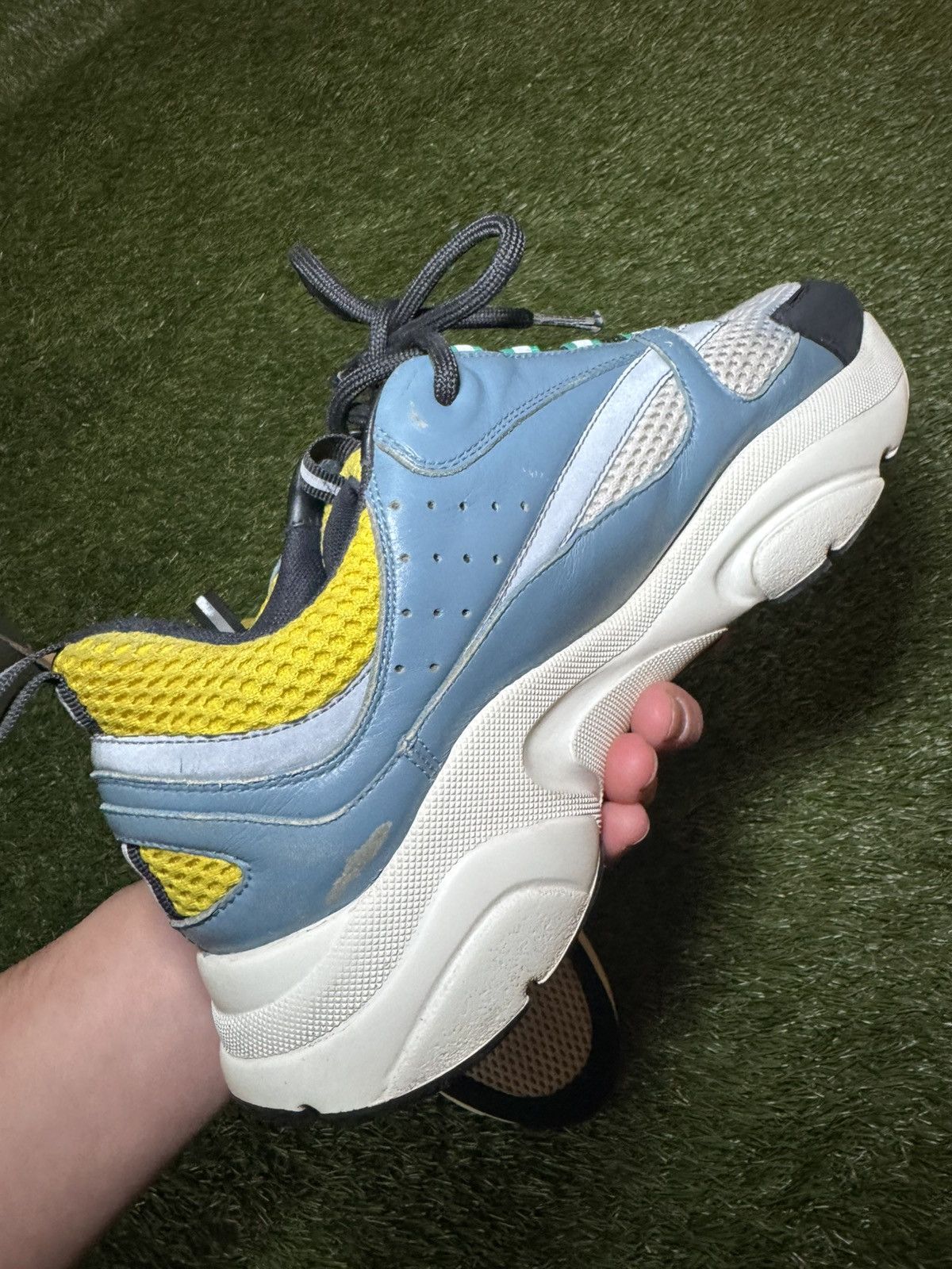 Dior Dior B22 Reflective Low Top Sneakers Blue Yellow White 42 EU Size US 9 / EU 42 - 10 Thumbnail
