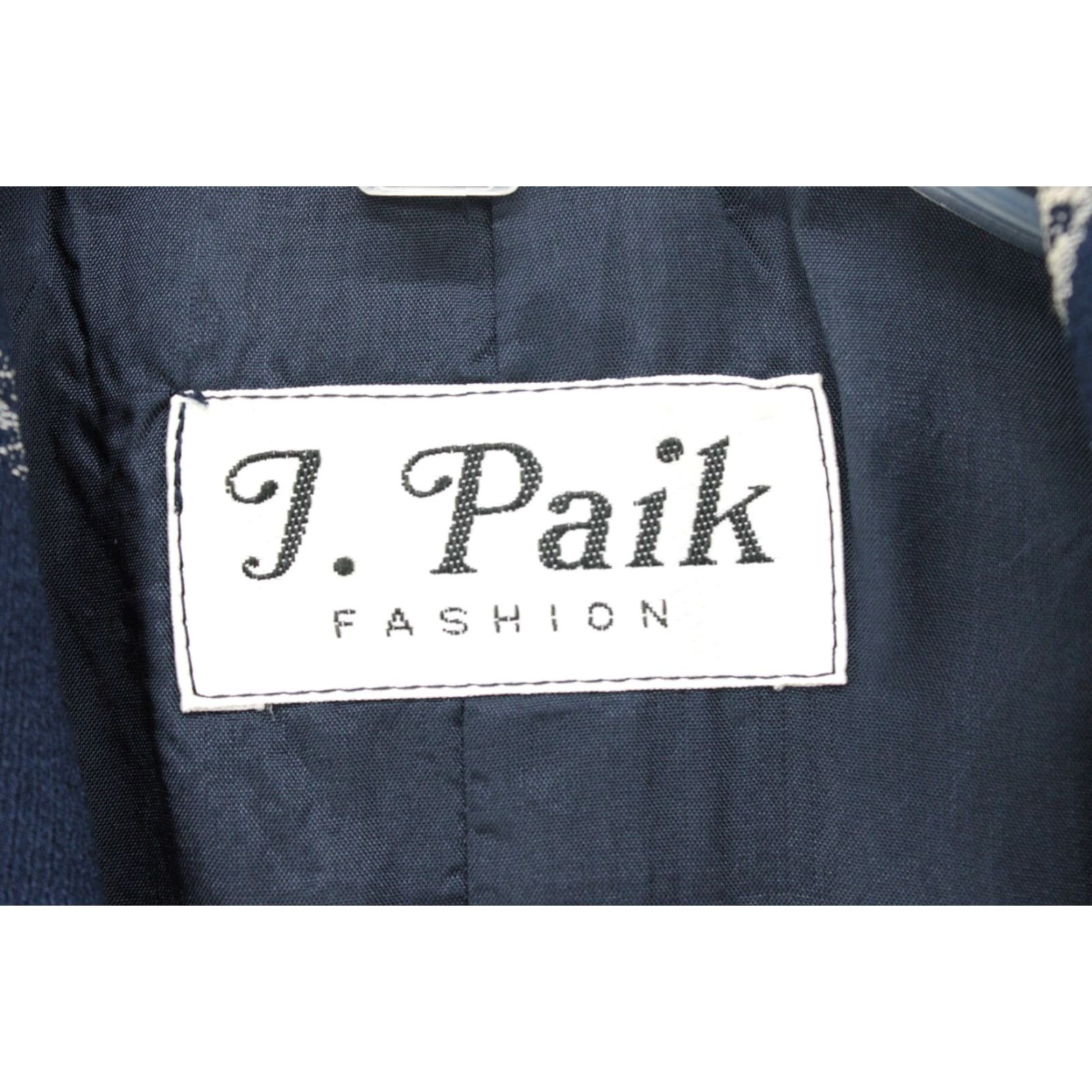 Vintage VINTAGE J Paik Blazer Women's Sport Coat Diamond Pattern Blue Medium 80s 90s Notch 4-Button Size M / US 6-8 / IT 42-44 - 7 Thumbnail