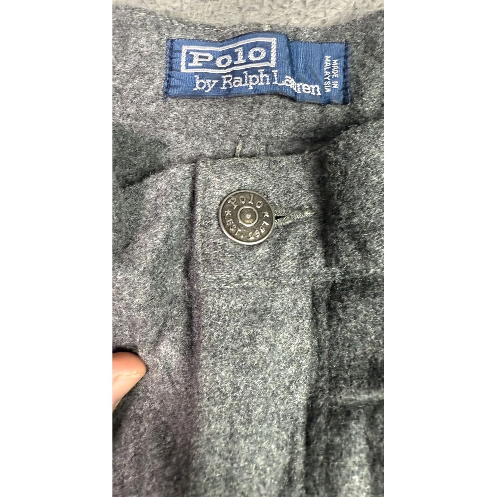Polo Ralph Lauren Polo Ralph Lauren Mens Grey Wool Blend Straight Leg Trousers Pants 36x34 36x31 Size US M / EU 48-50 / 2 - 4 Thumbnail