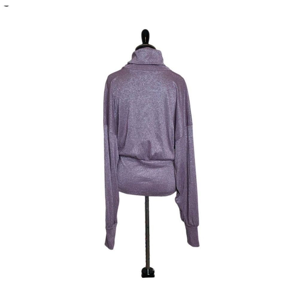 Free People Free People Glam Metallic Purple Knit Sweater Top Size M Size M / US 6-8 / IT 42-44 - 10 Thumbnail