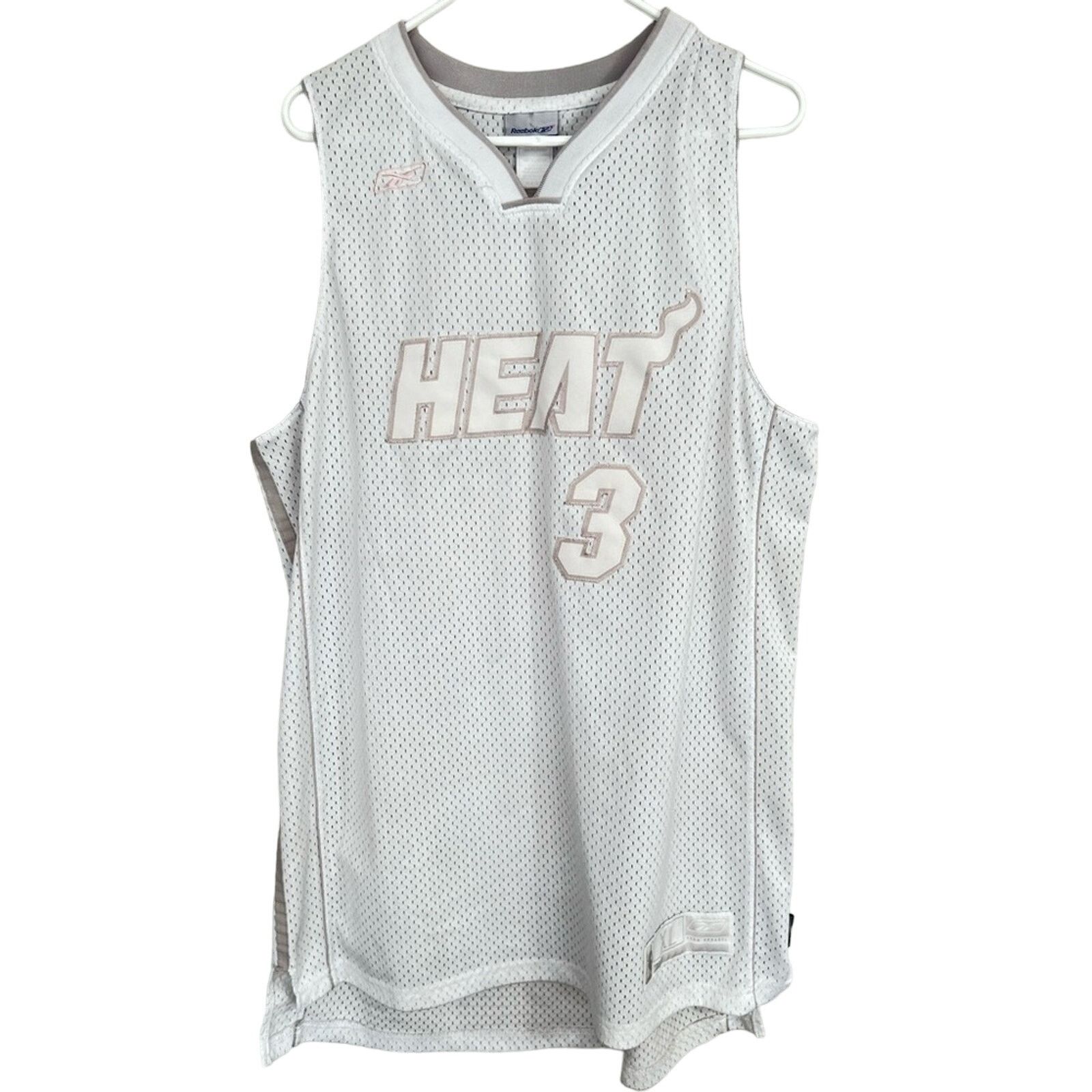 Reebok Heat Dwyane Wade #3 Authentic Exclusive White Hot Jersey XL Size US XL / EU 56 / 4 - 1 Thumbnail