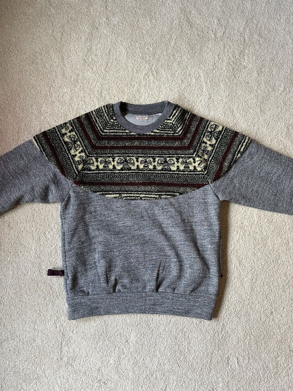 image of Top Fleece X Birds-Eye Fleece Nordic Sweat in Grey, Men's (Size Medium)