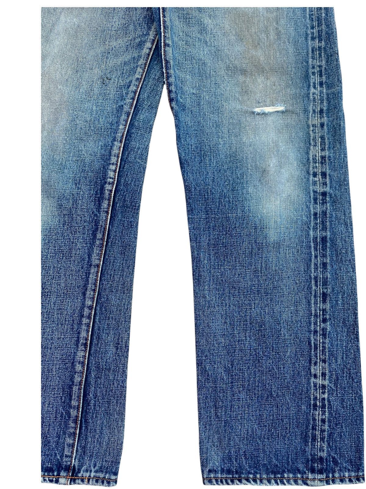 Japanese Brand Japanese Brand Acid Blue Wash Ripped Style Loose Jeans Size US 31 - 6 Thumbnail