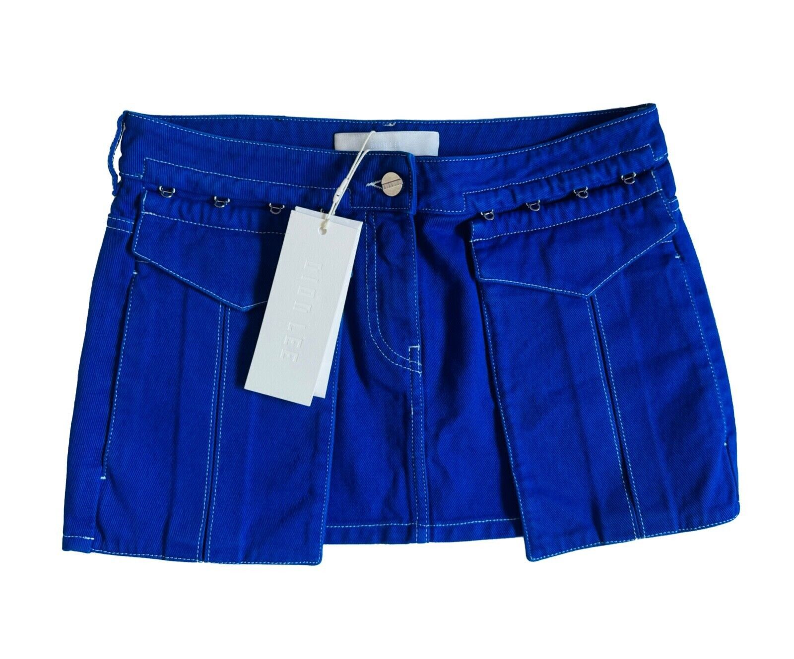 Dion Lee Denim Cargo Mini Skirt Size 26" / US 2 / IT 38 - 2 Thumbnail