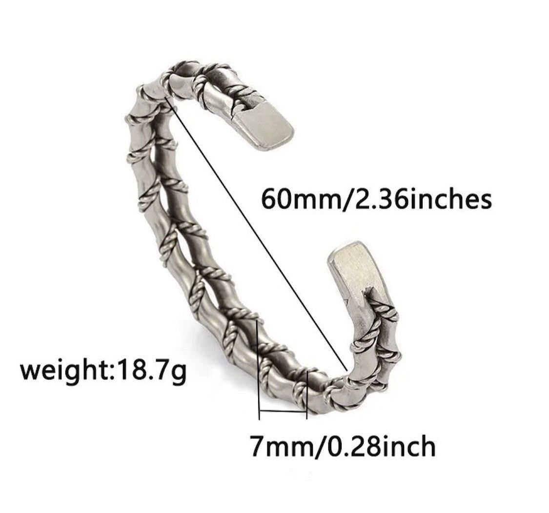 Jewelry Cuban Weaving Double Bamboo Bracelet Size ONE SIZE - 3 Thumbnail