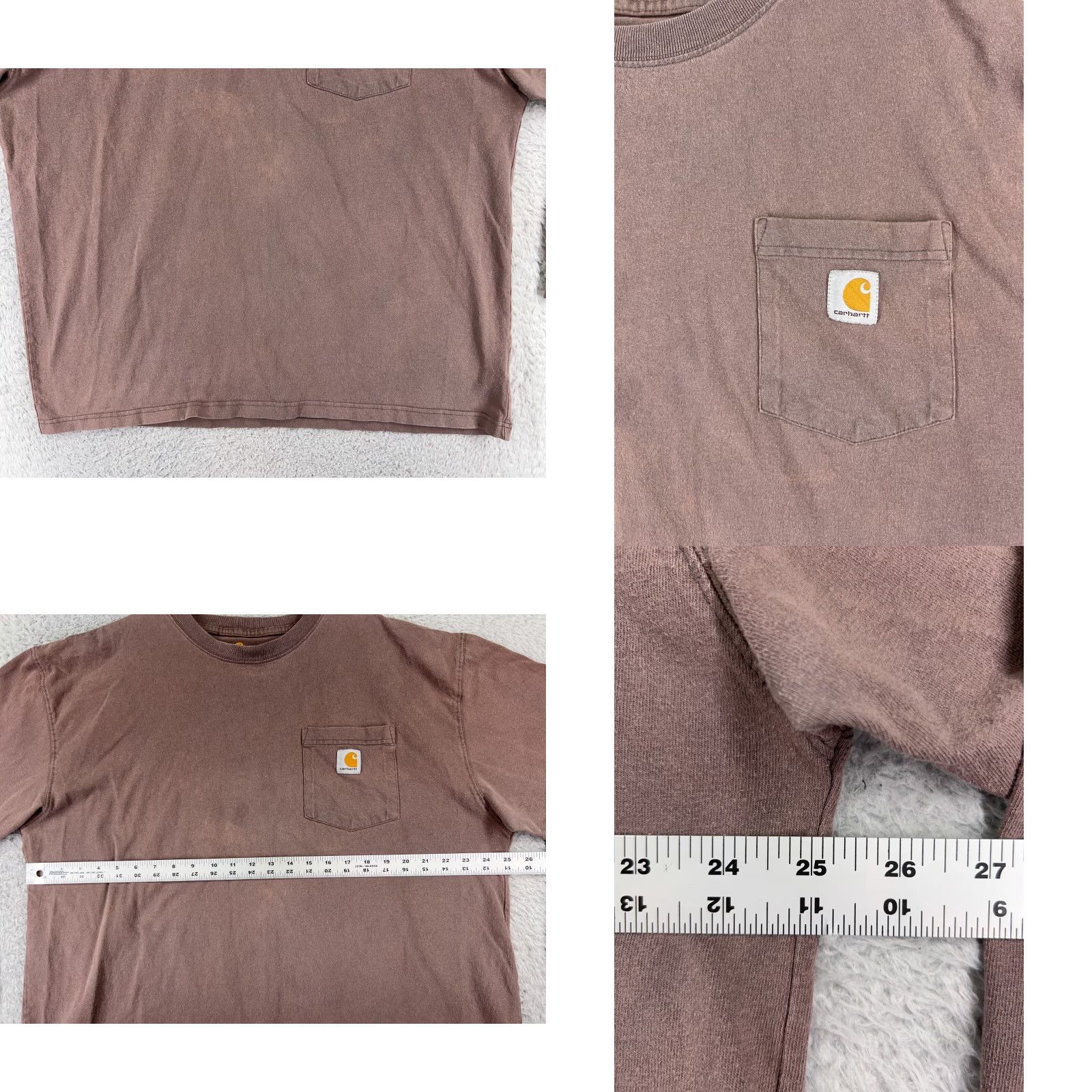 Carhartt Carhartt Shirt Men XL Red Long Sleeve Crew Neck Pocket Workwear Size US XL / EU 56 / 4 - 8 Thumbnail