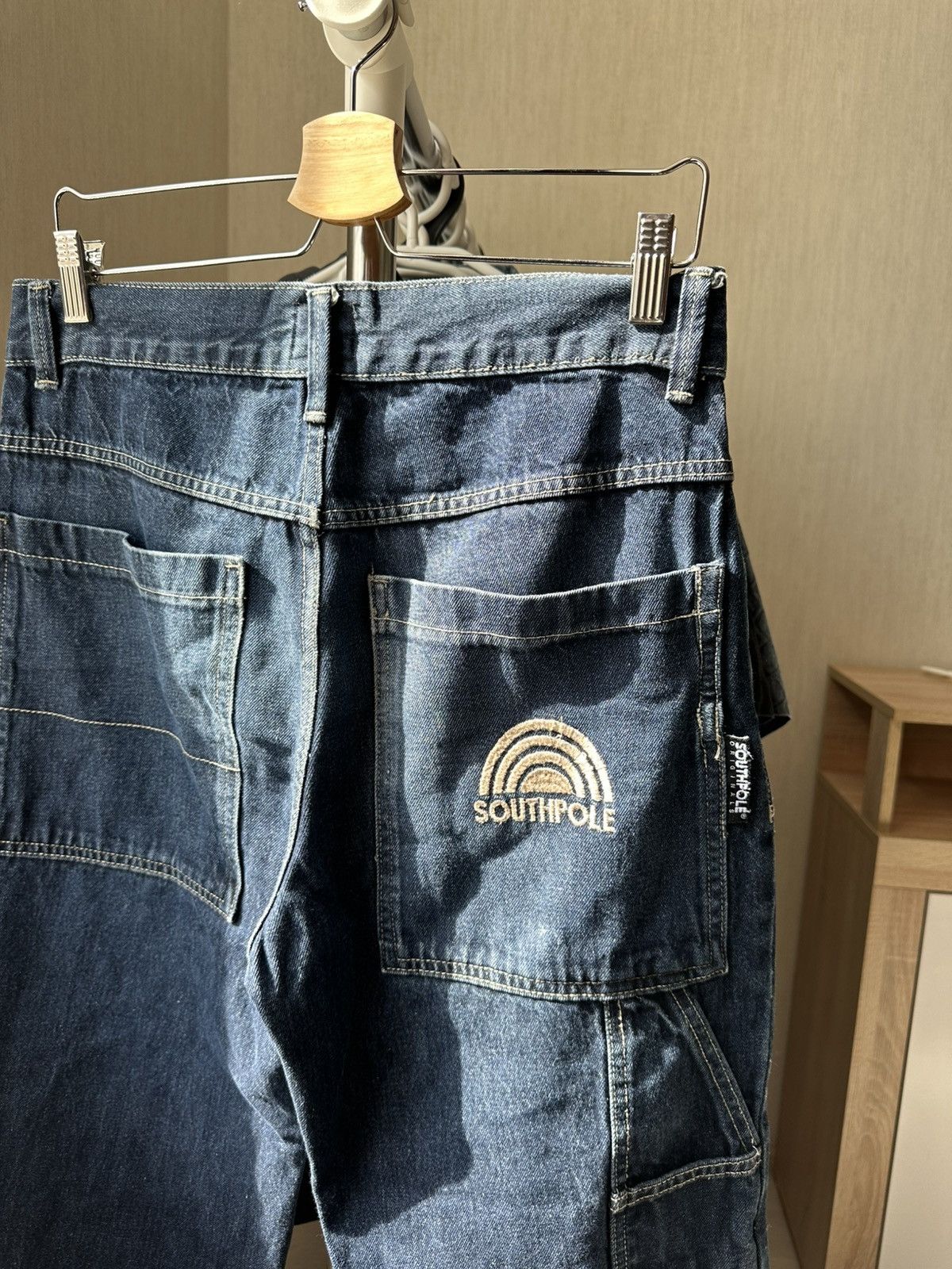 Southpole Southpole Denim Pants Retro Mid Blue Y2K Size US 31 - 2 Thumbnail