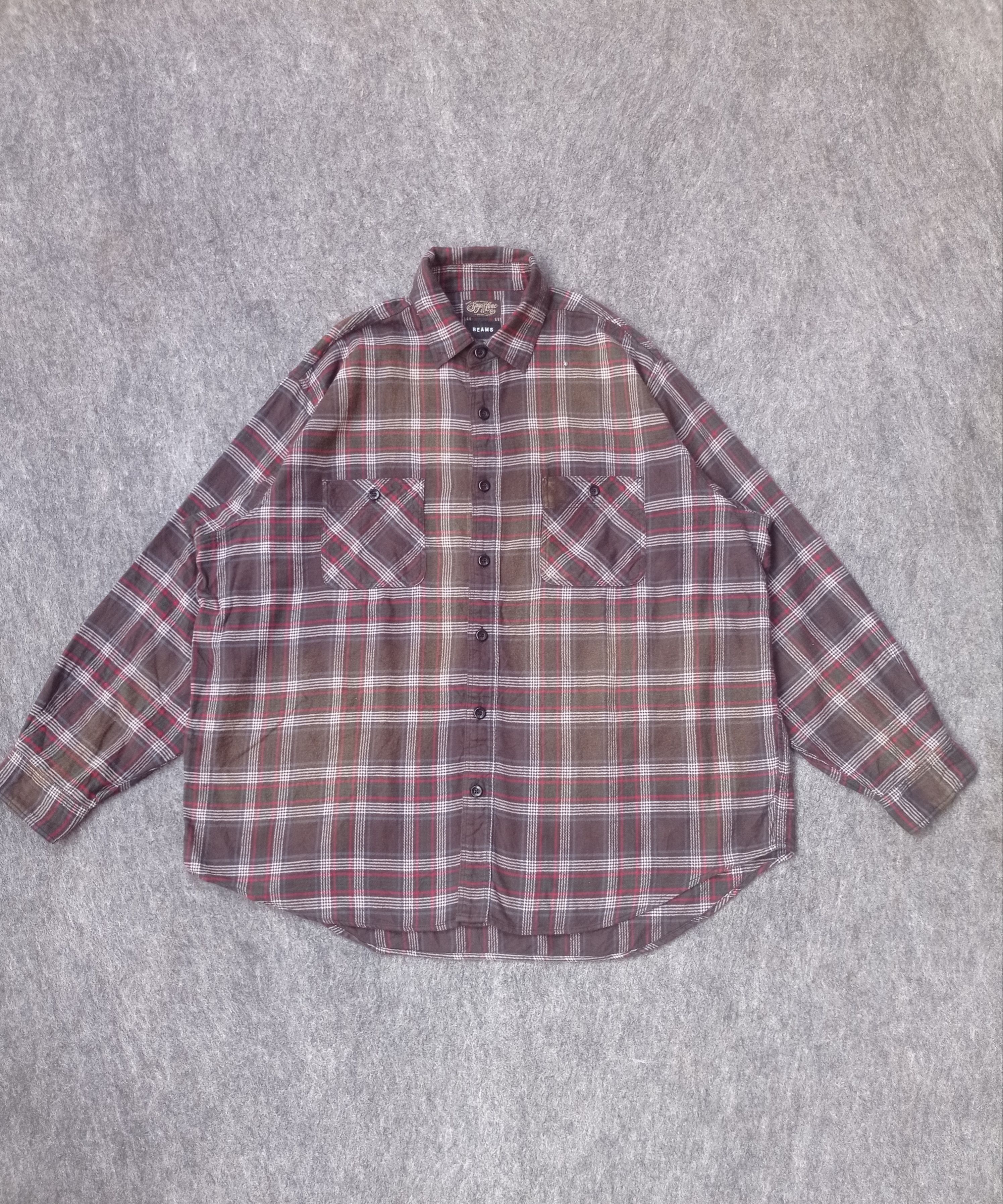 Sugar Cane x Beams Flannel Shirt