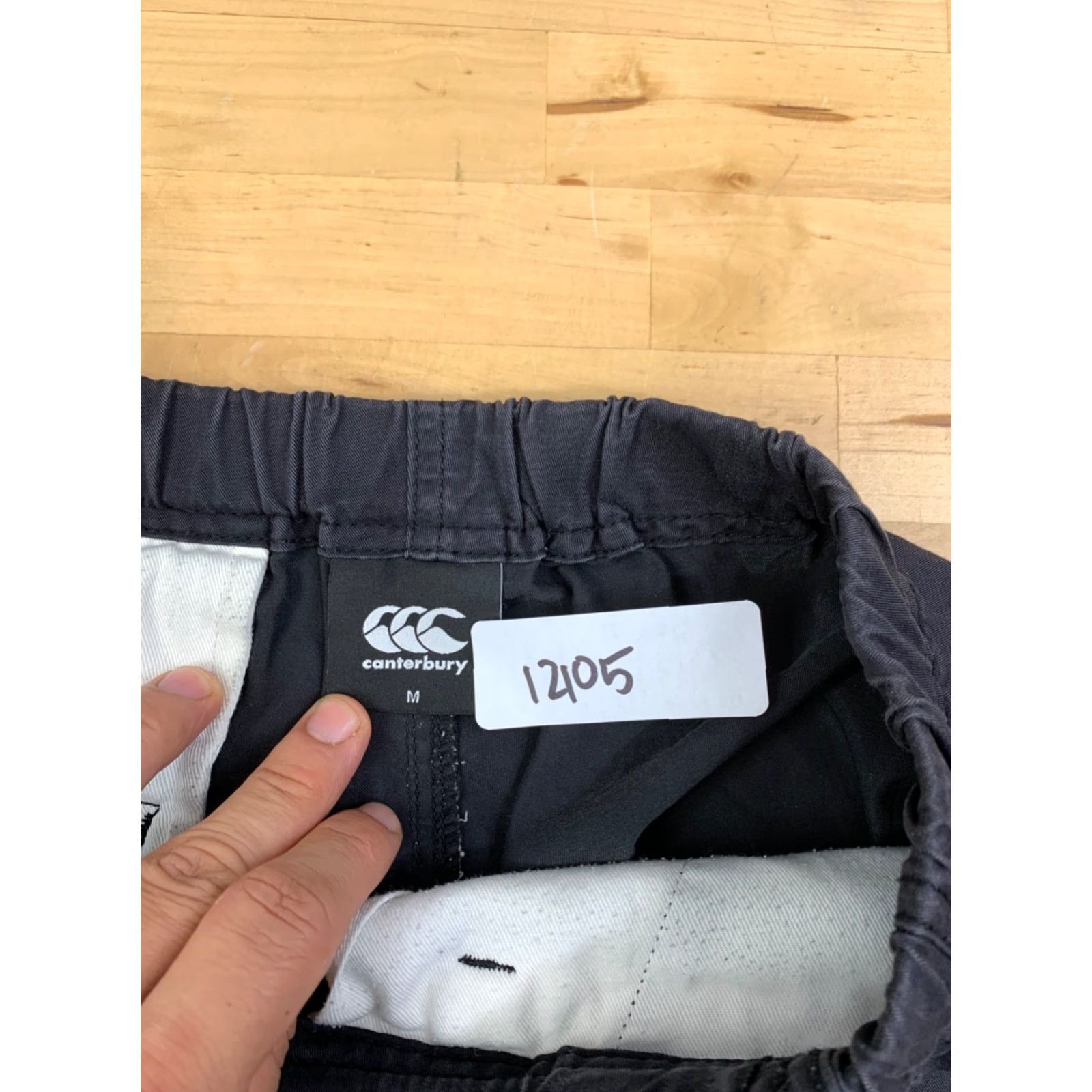 Vintage Canterbury Shorts Mens M Black Belted Casual Outdoor Chino 12105 Size US 31 - 2 Thumbnail