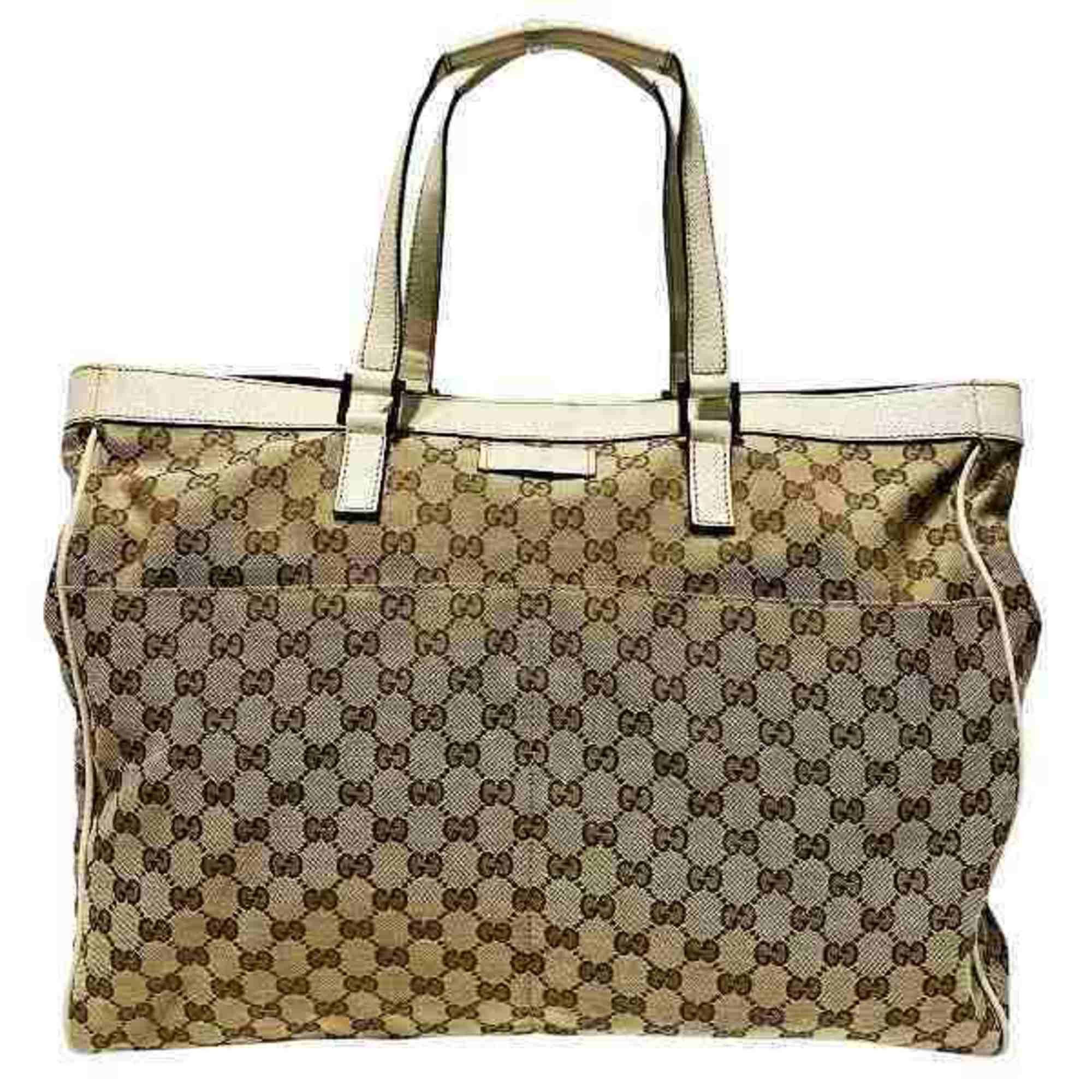Gucci 153213 GG Canvas Bag Tote For Women in Brown
