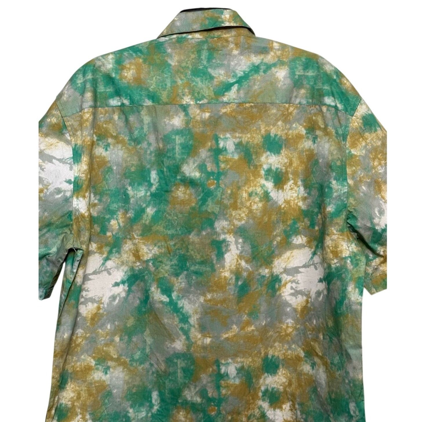 Topman Topman Button-Up Shirt Marble Print Short Sleeve Multi M Size US M / EU 48-50 / 2 - 6 Thumbnail