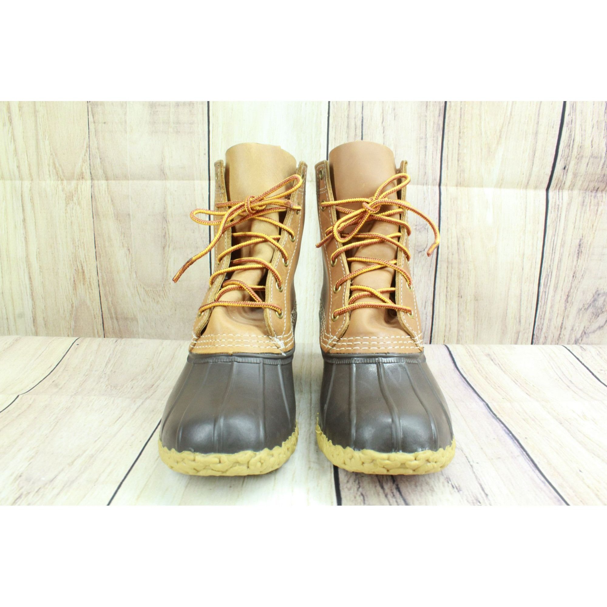 L.L. Bean × Leather LL Bean Womens Brown Leather Unlined Ankle Duck Boots Size US 6 / IT 36 - 5 Thumbnail