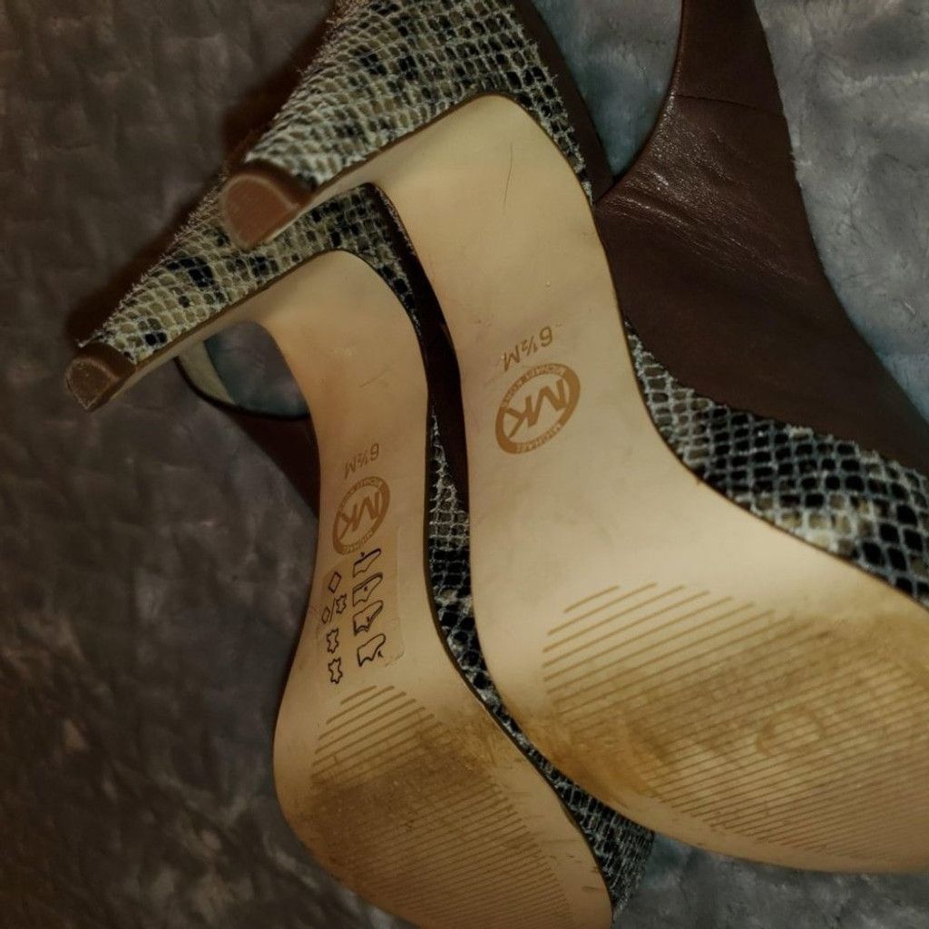 Michael Kors 🌸Michael Kors Snakeskin Slingback Heels! Size 6.5 Size US 6.5 / IT 36.5 - 8 Thumbnail
