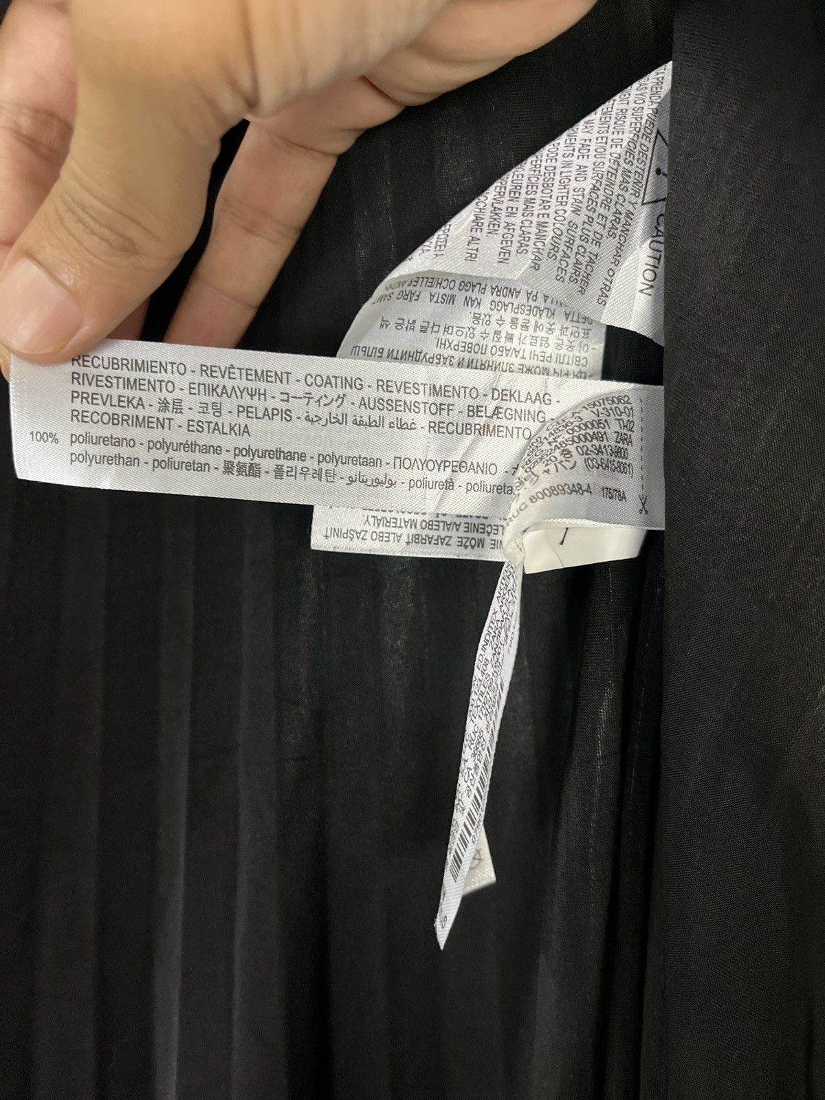 Zara Zara Faux Leather Wrap Pleated Midi Skirt Size 31" - 7 Thumbnail