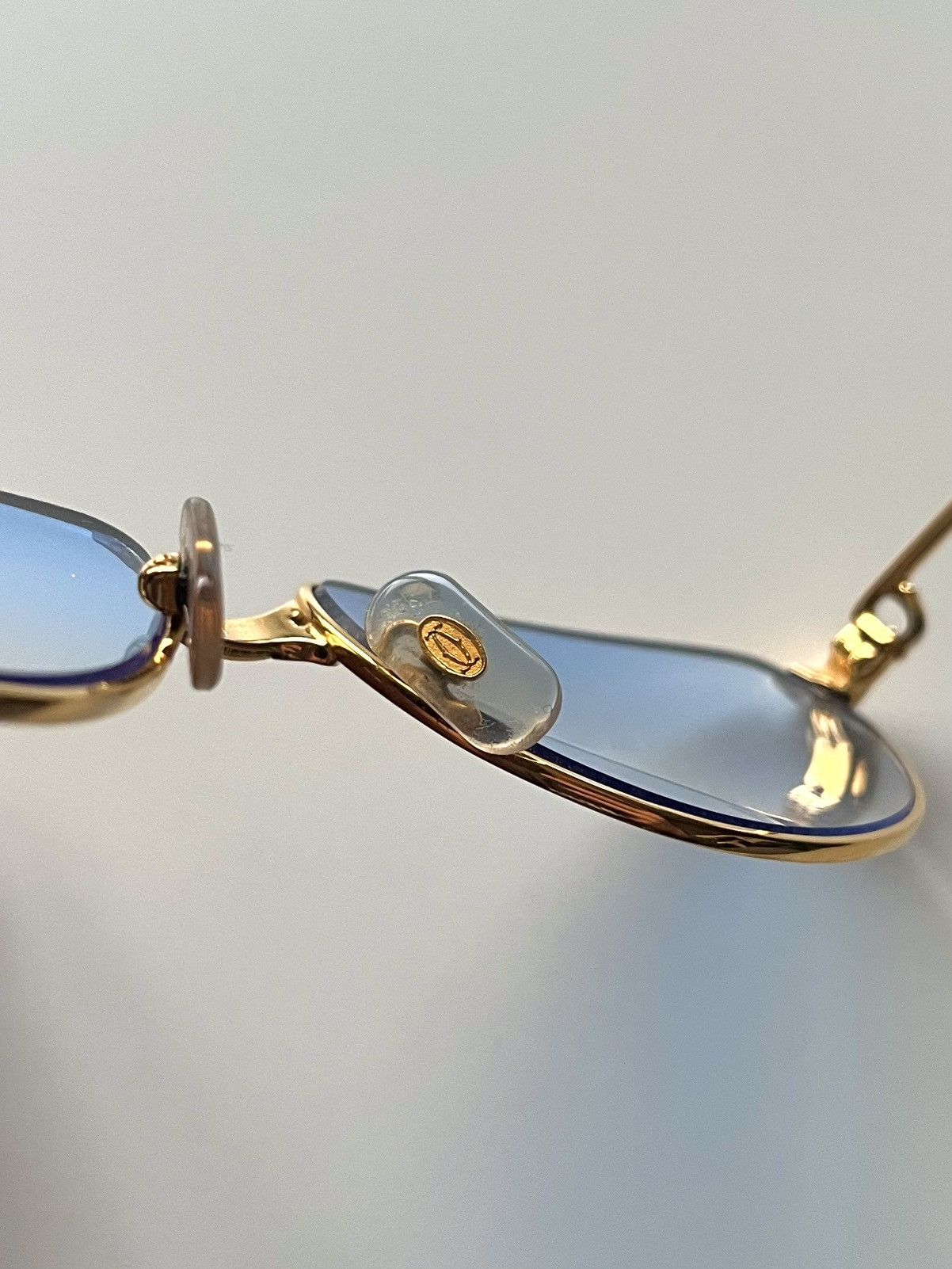 Cartier ★0% TAX★ 18K GP CARTIER PANTHER WINDSOR SUNGLASSES CHROME Size ONE SIZE - 7 Thumbnail